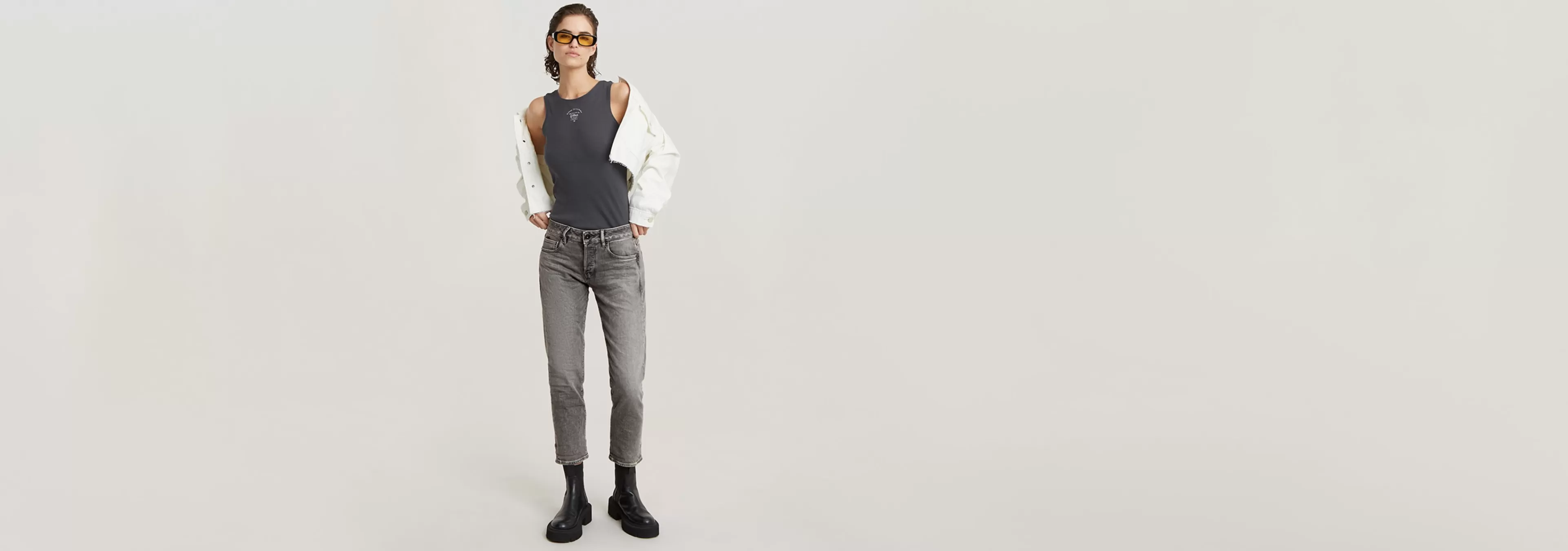 Cheap G-Star Kate Boyfriend Jeans faded grey manta