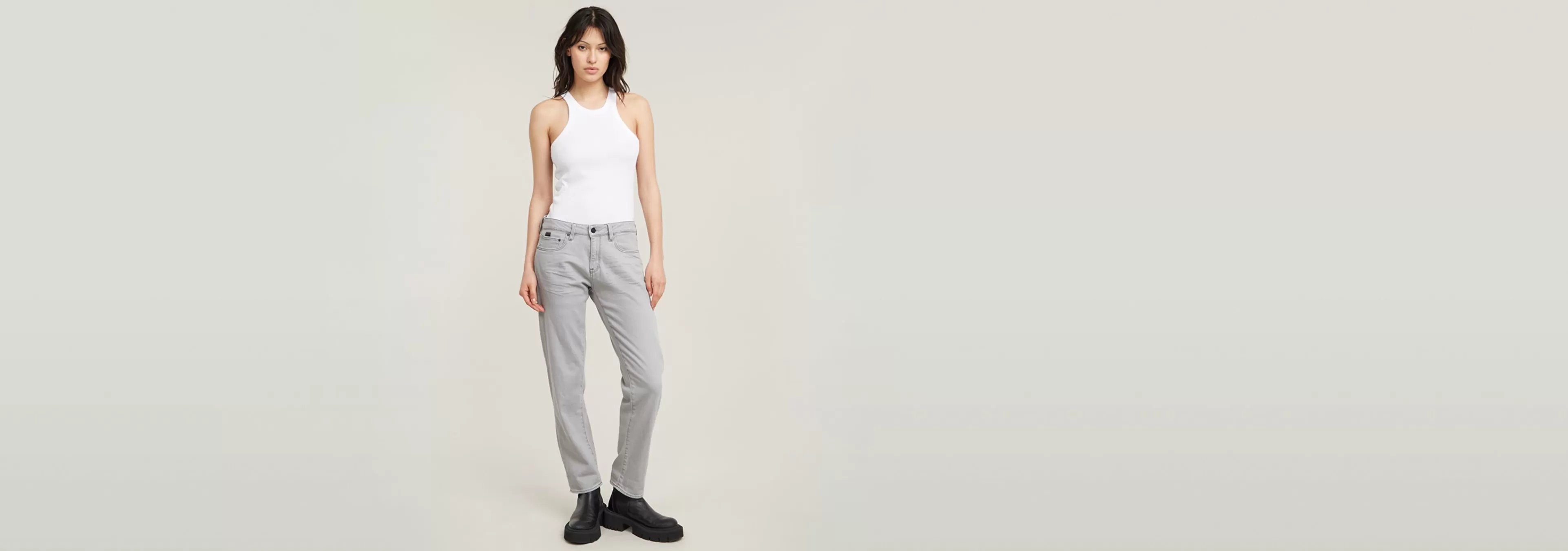 Clearance G-Star Kate Boyfriend Jeans sun faded grey limestone