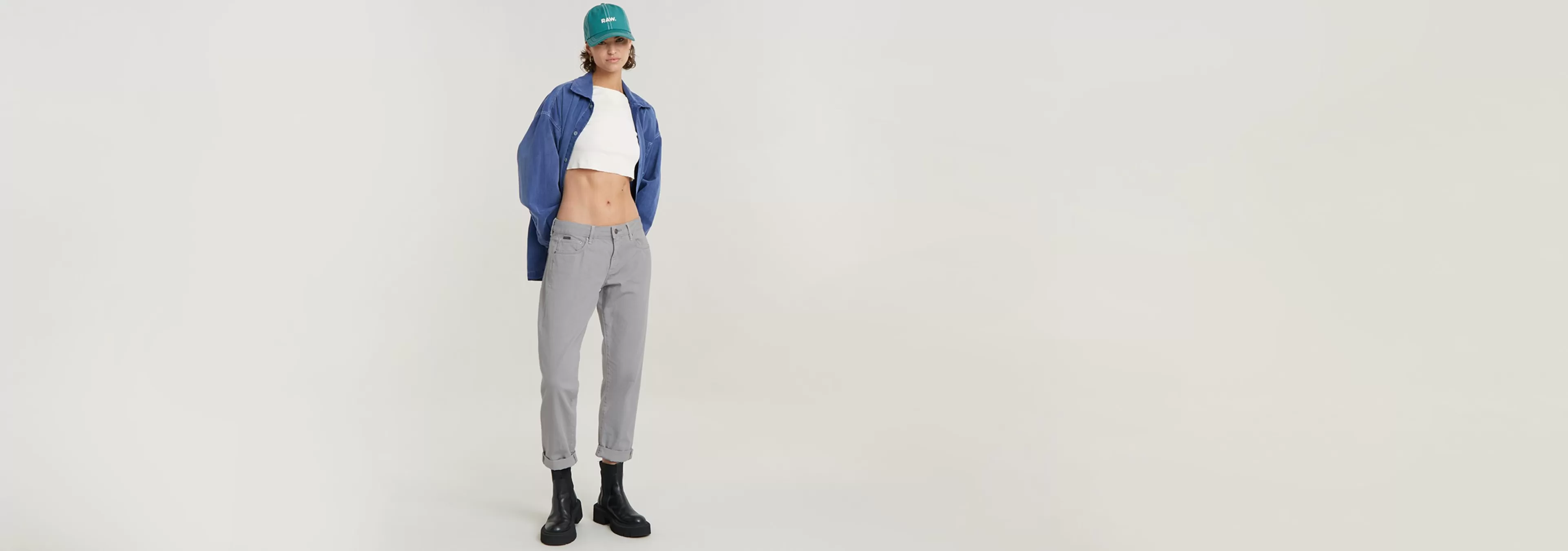 Hot G-Star Kate Boyfriend Jeans renaissance correct grey gd