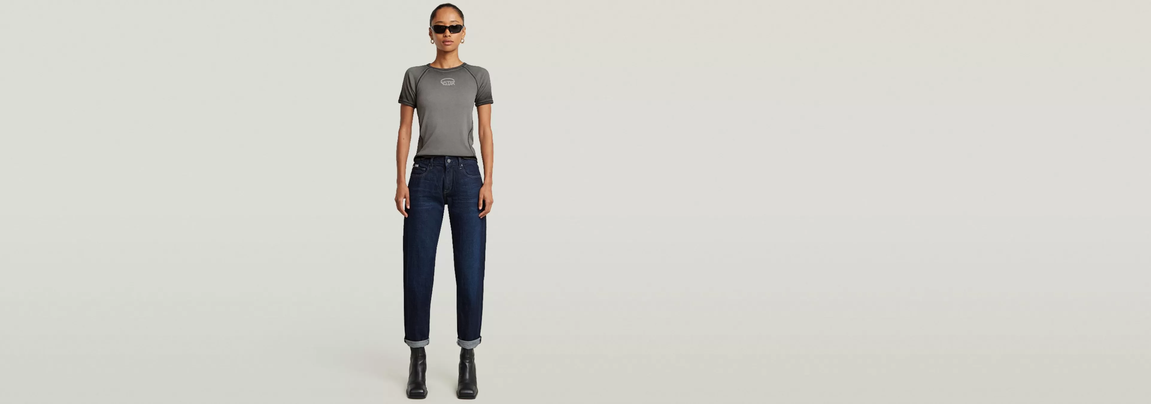 Online G-Star Kate Boyfriend Jeans worn in deep marine