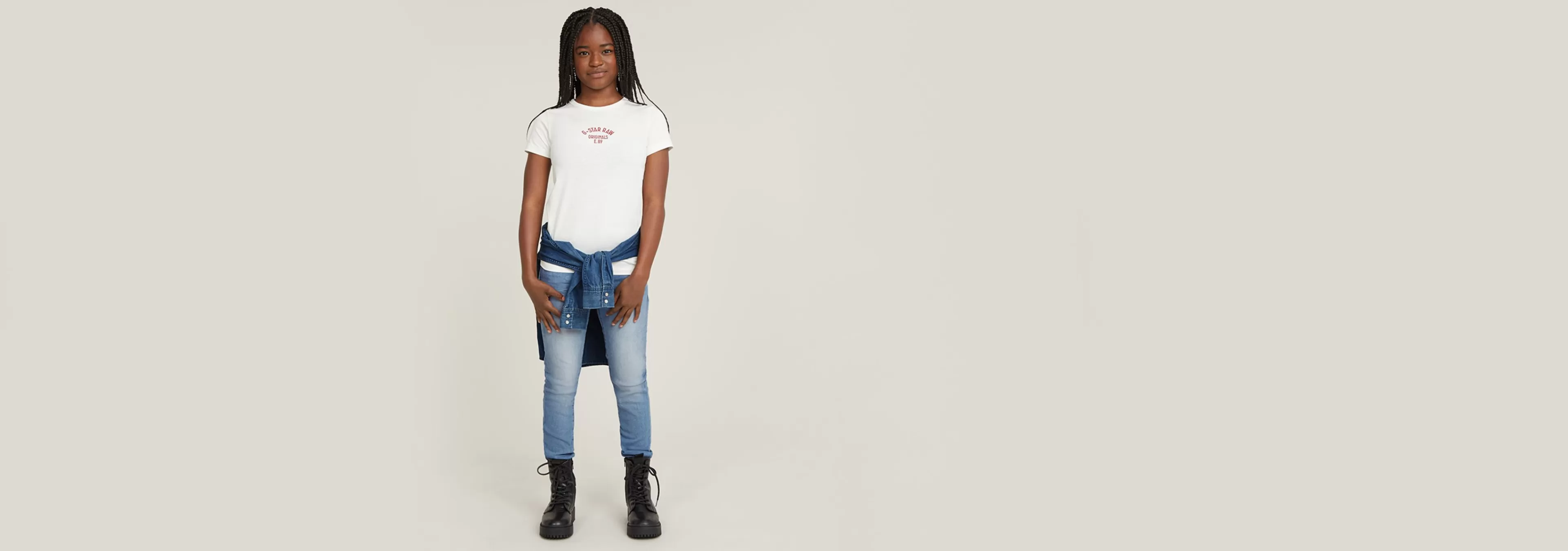 Fashion G-Star Kids 3301 Skinny Jeans sun faded niagara
