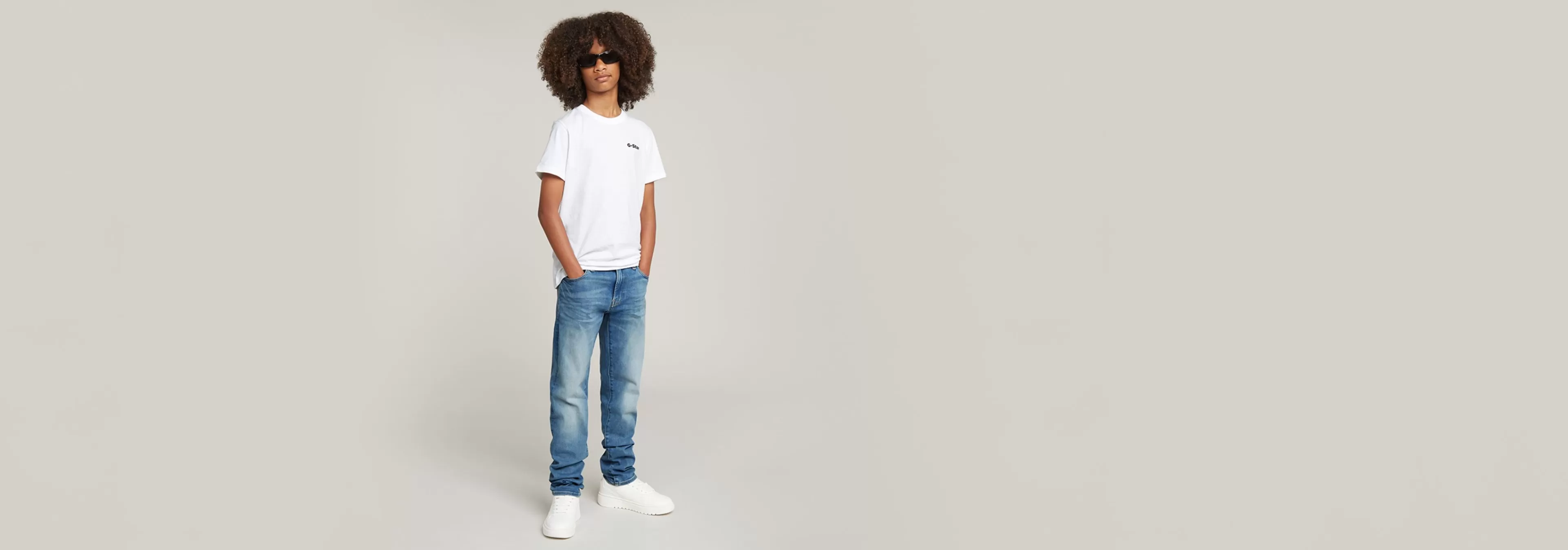 Shop G-Star Kids 3301 Slim Jeans sun faded niagara