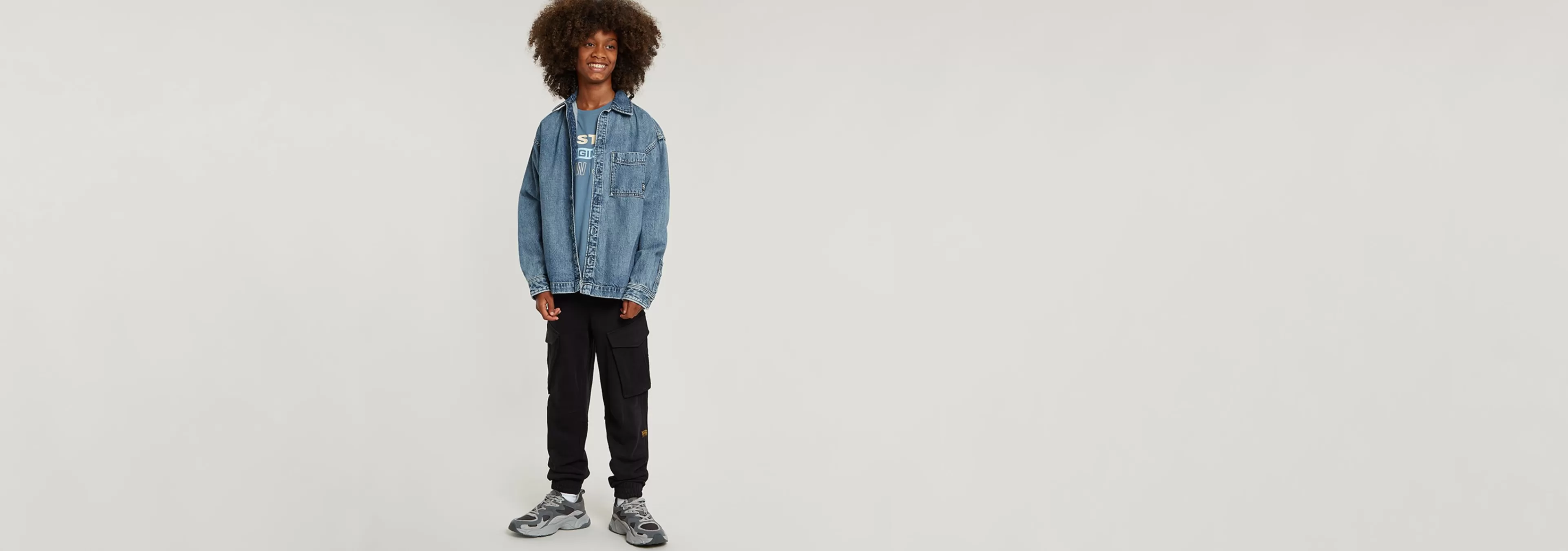 Online G-Star Kids Boxy Fit Shirt faded waterfront