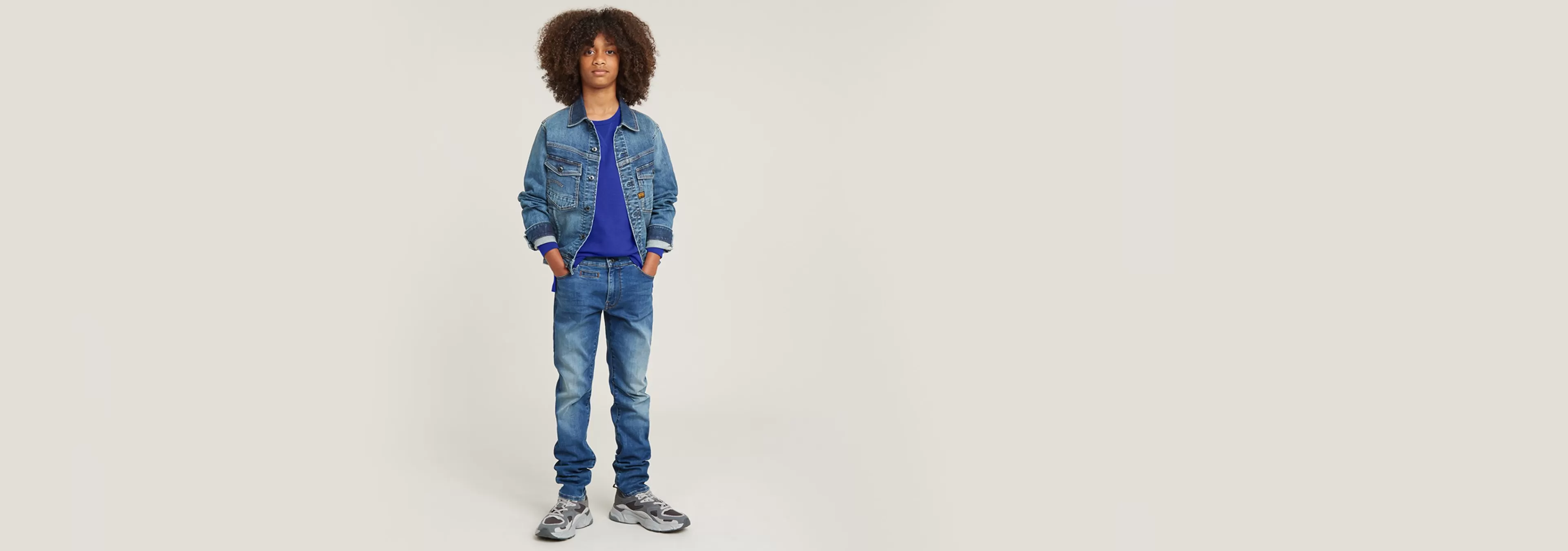 New G-Star Kids D-Staq Slim Jeans medium indigo aged