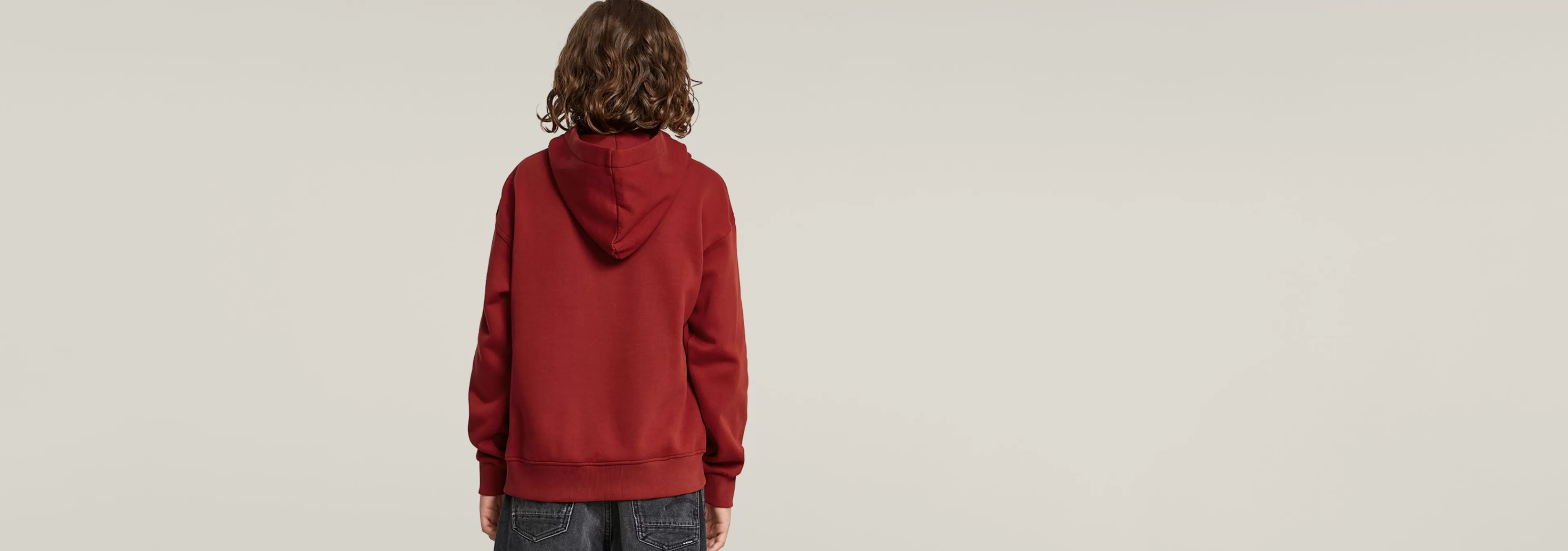 Clearance G-Star Kids Hoodie Loose Brushed Dark Baron
