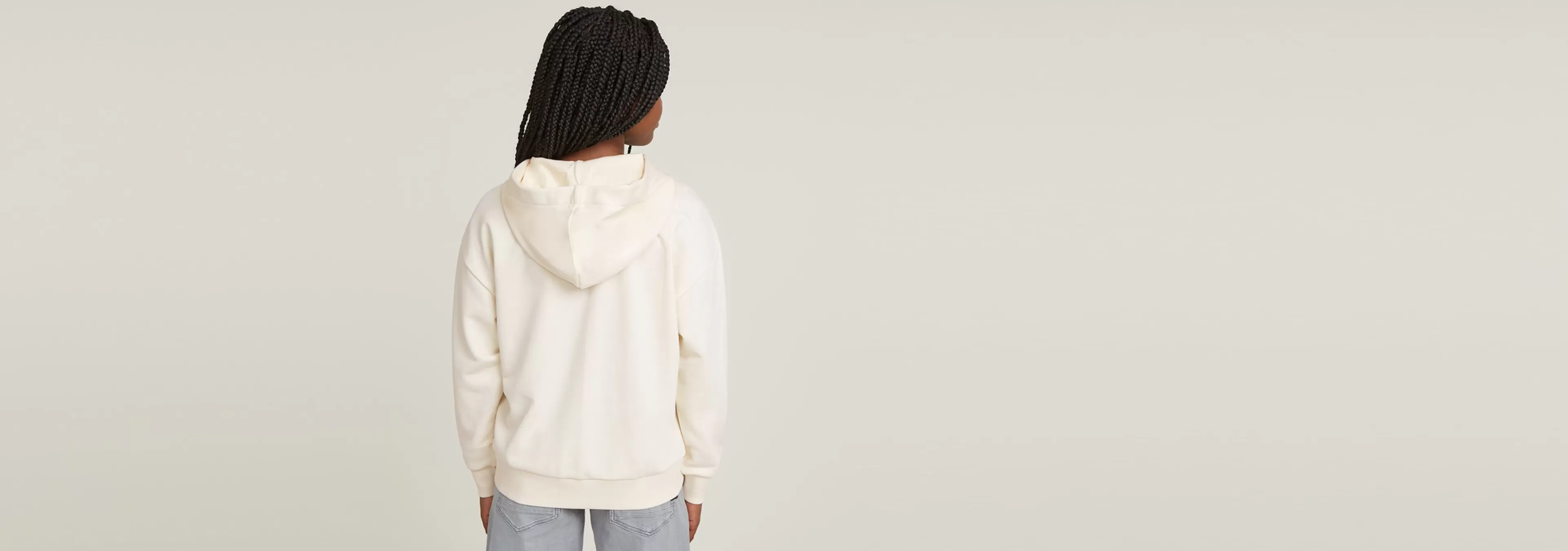 Clearance G-Star Kids Hoodie Zipp Brushed eggnog