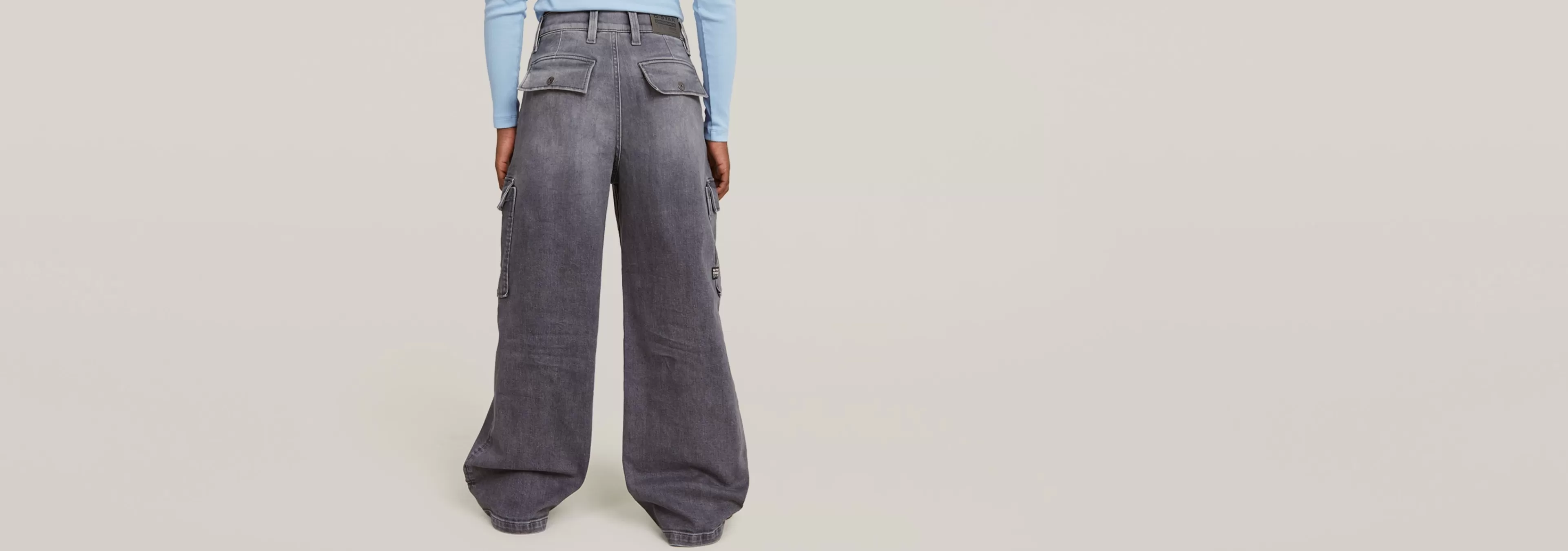 Cheap G-Star Kids Mega Denim Cargo Broek sun faded glacier grey