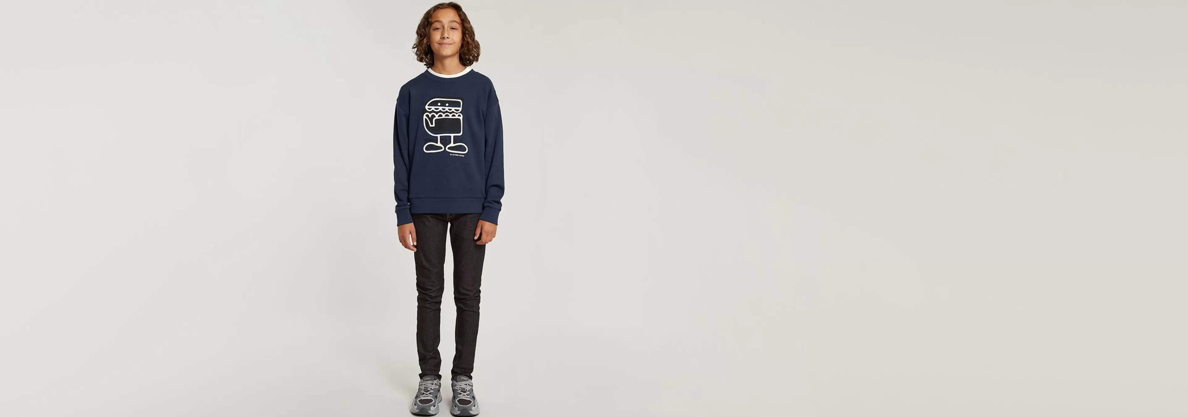Hot G-Star Kids Sweater Loose Comic sartho blue