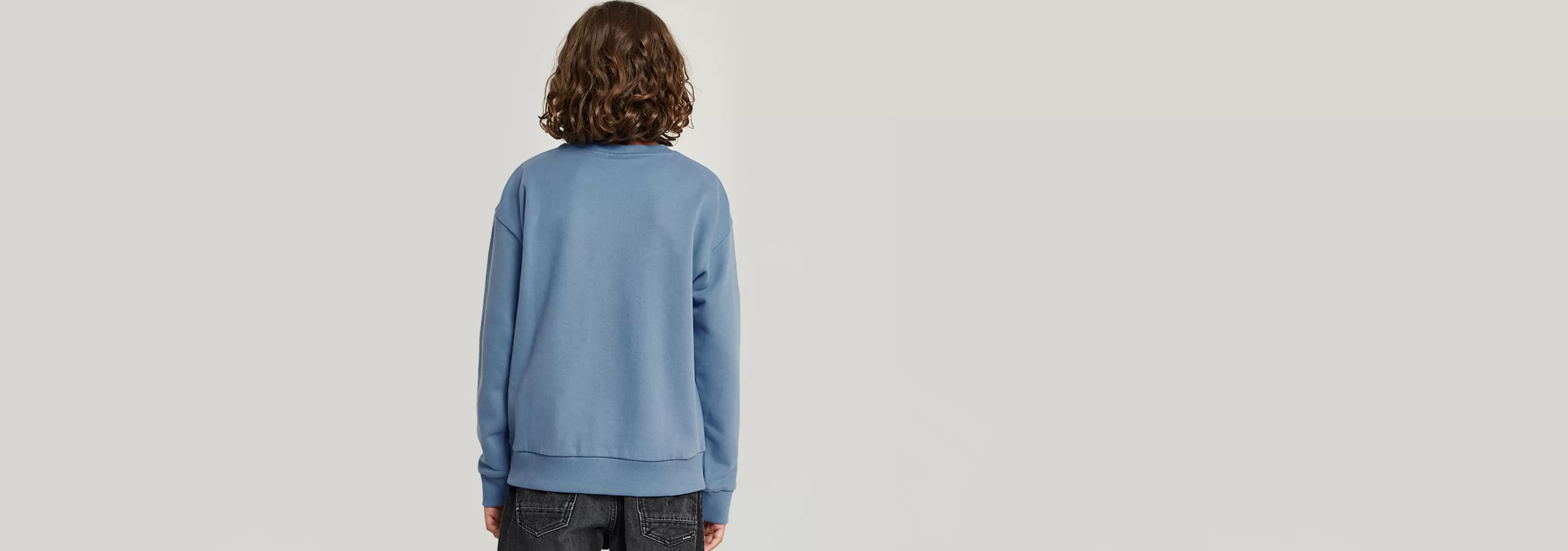 Discount G-Star Kids Sweater Loose Unbrushed deep wave