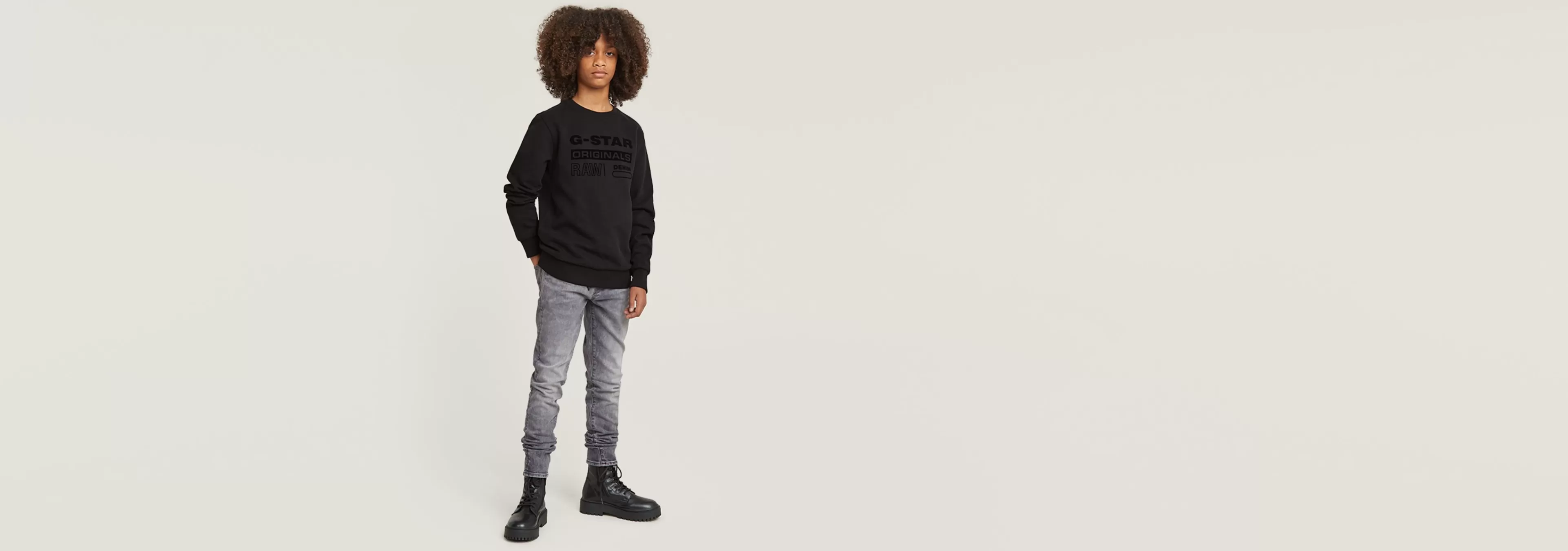 Shop G-Star Kids Sweater Unbrushed dark black