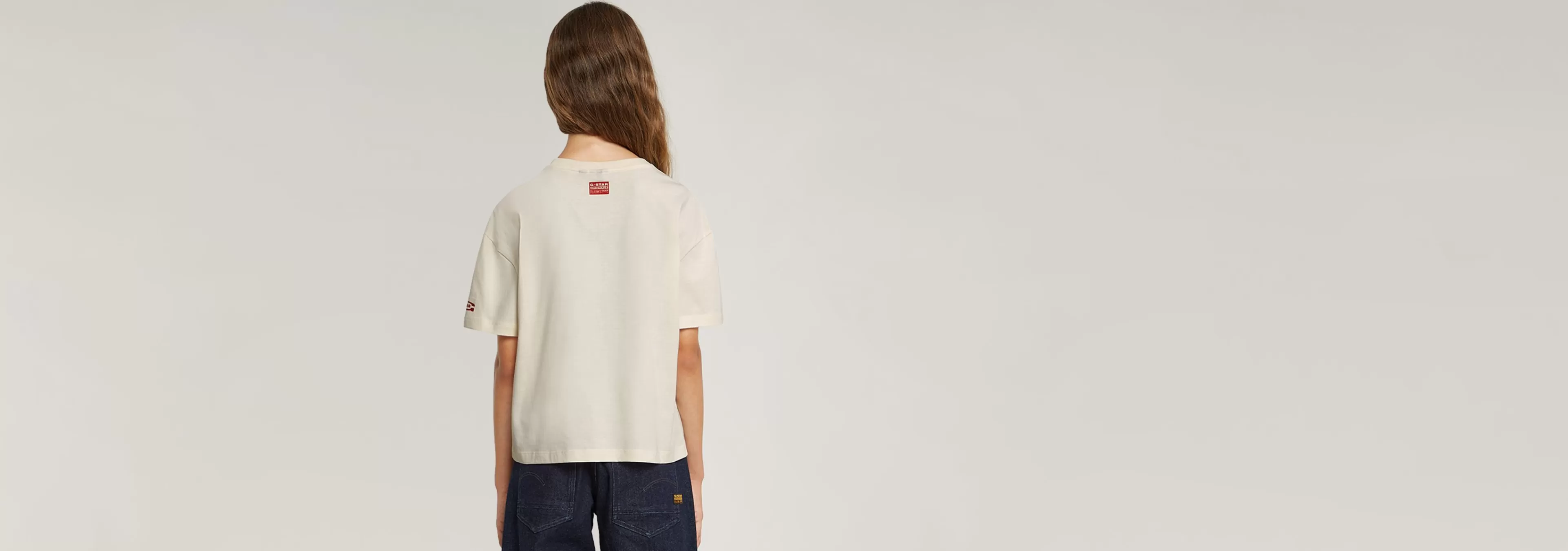 Fashion G-Star Kids Top Loose Crop eggnog