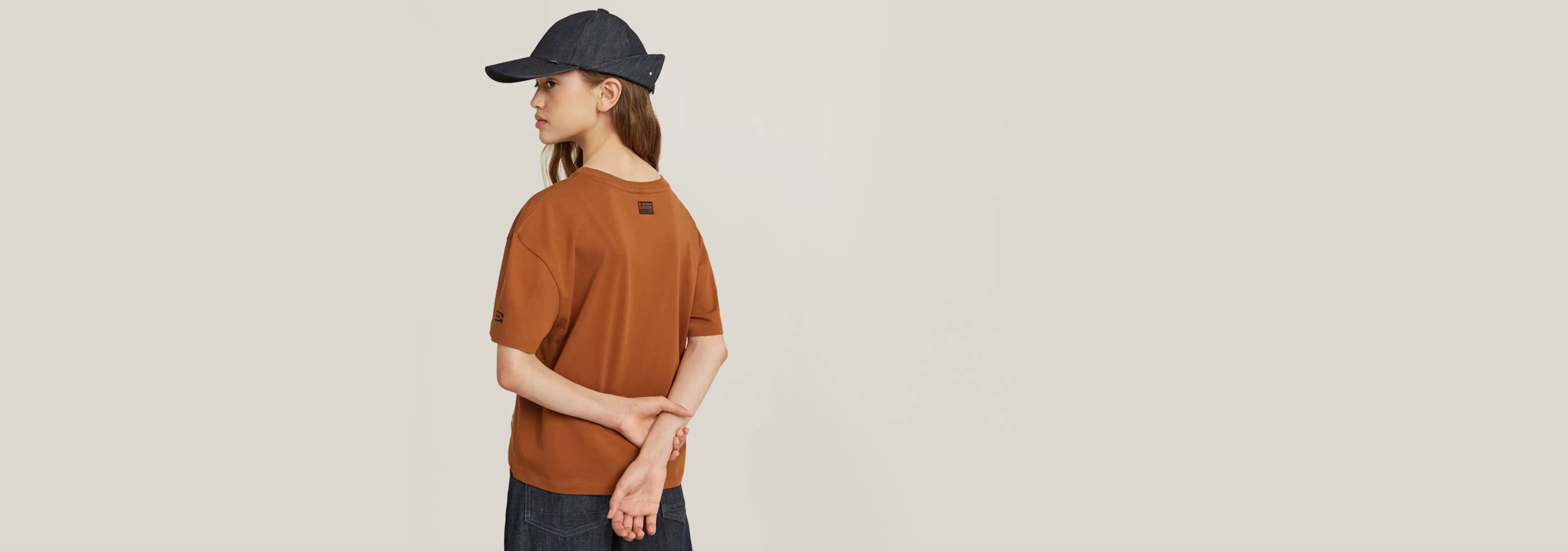 Shop G-Star Kids Top Loose Crop mocha bisque