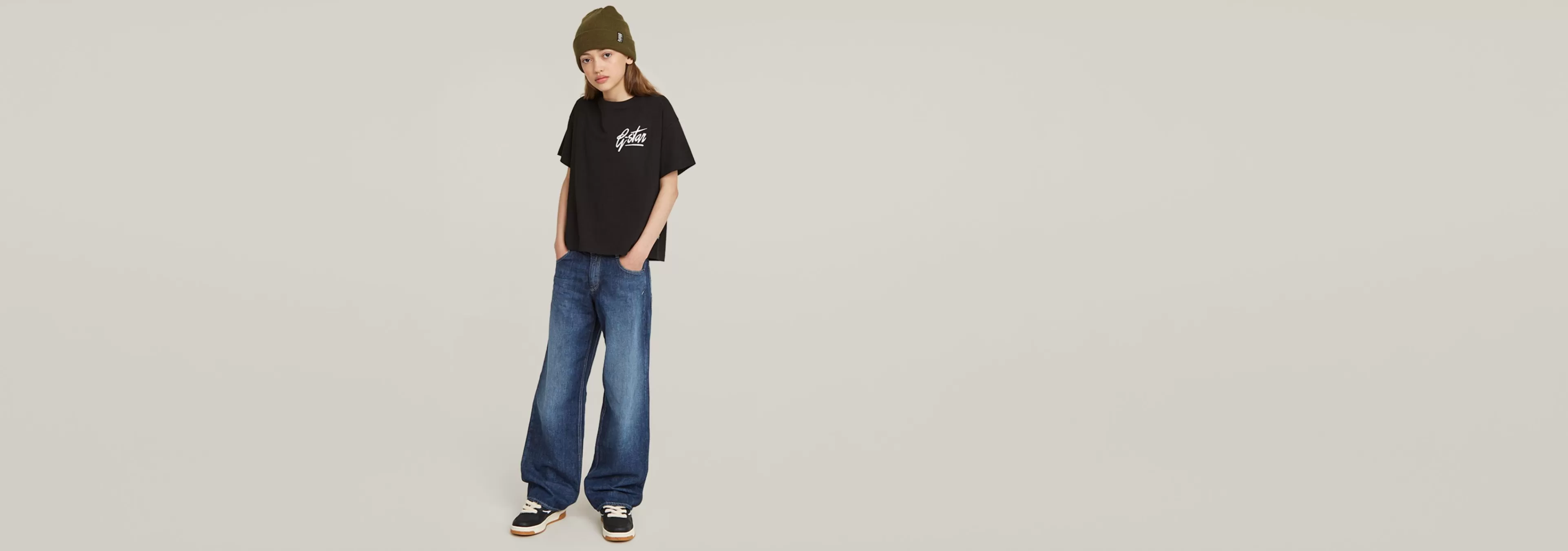 Online G-Star Kids Top Loose Short dark black