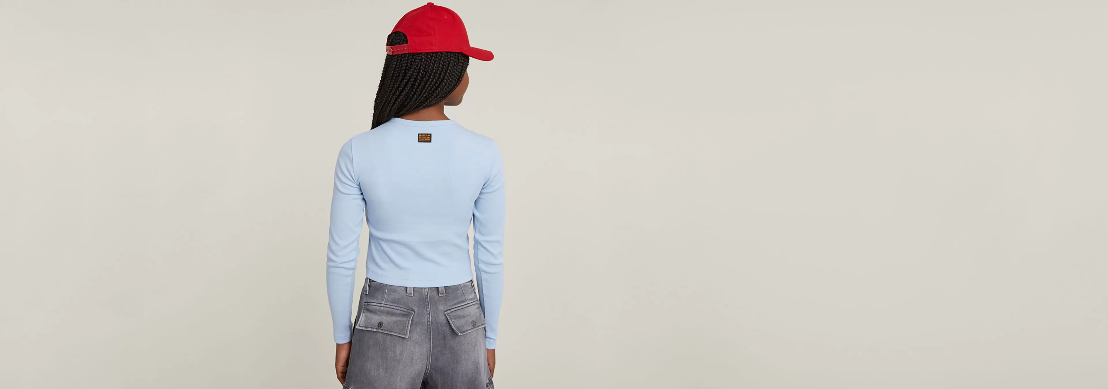 Fashion G-Star Kids Top Slim Crop Siali Blue