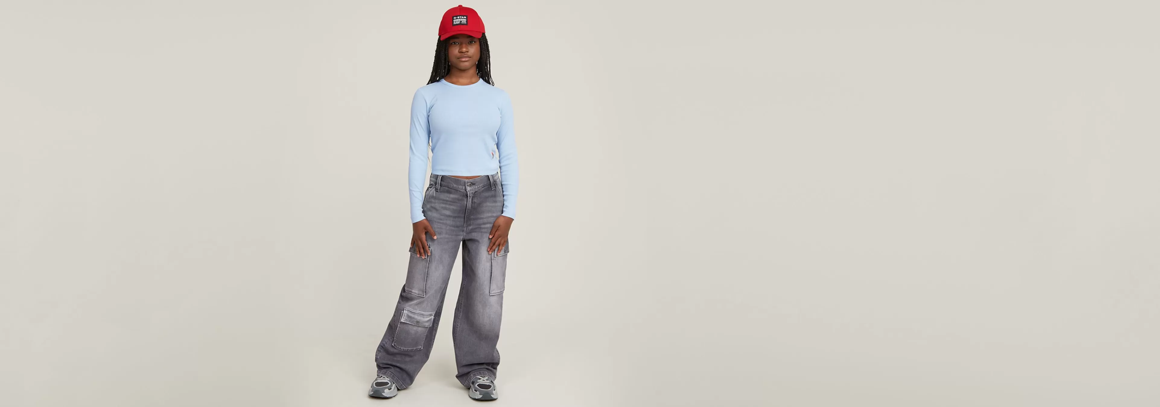Fashion G-Star Kids Top Slim Crop Siali Blue