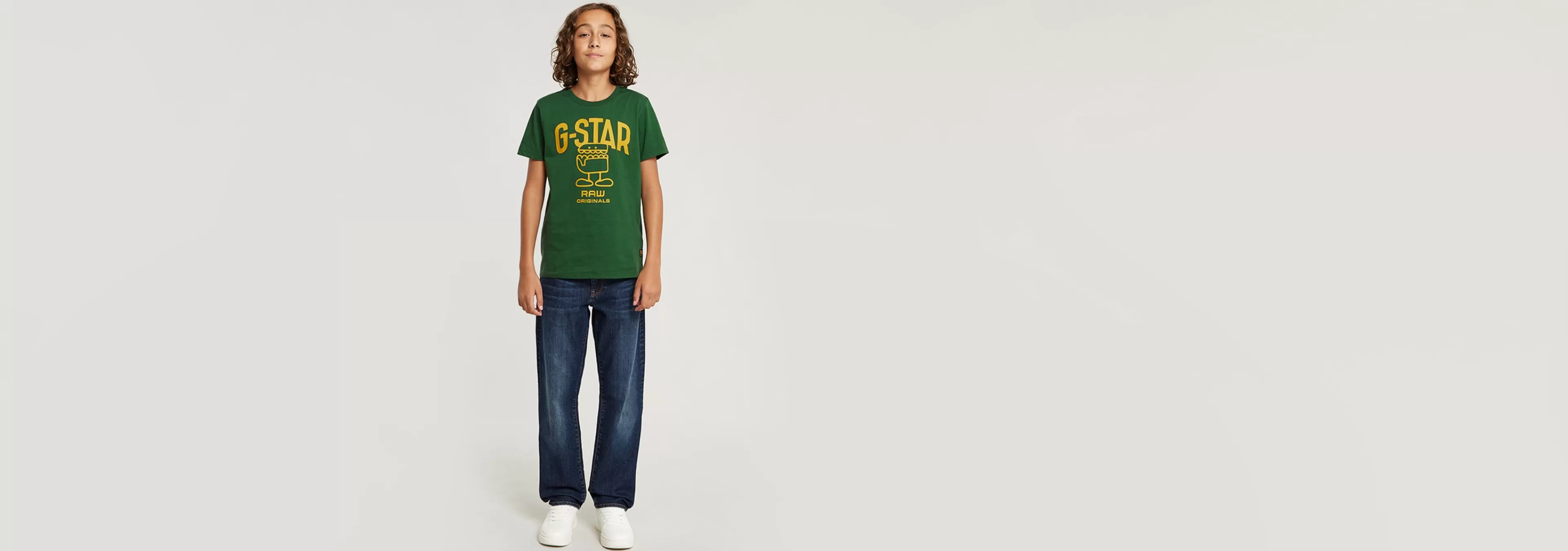 Hot G-Star Kids T-Shirt Comic Deep Nuri Green