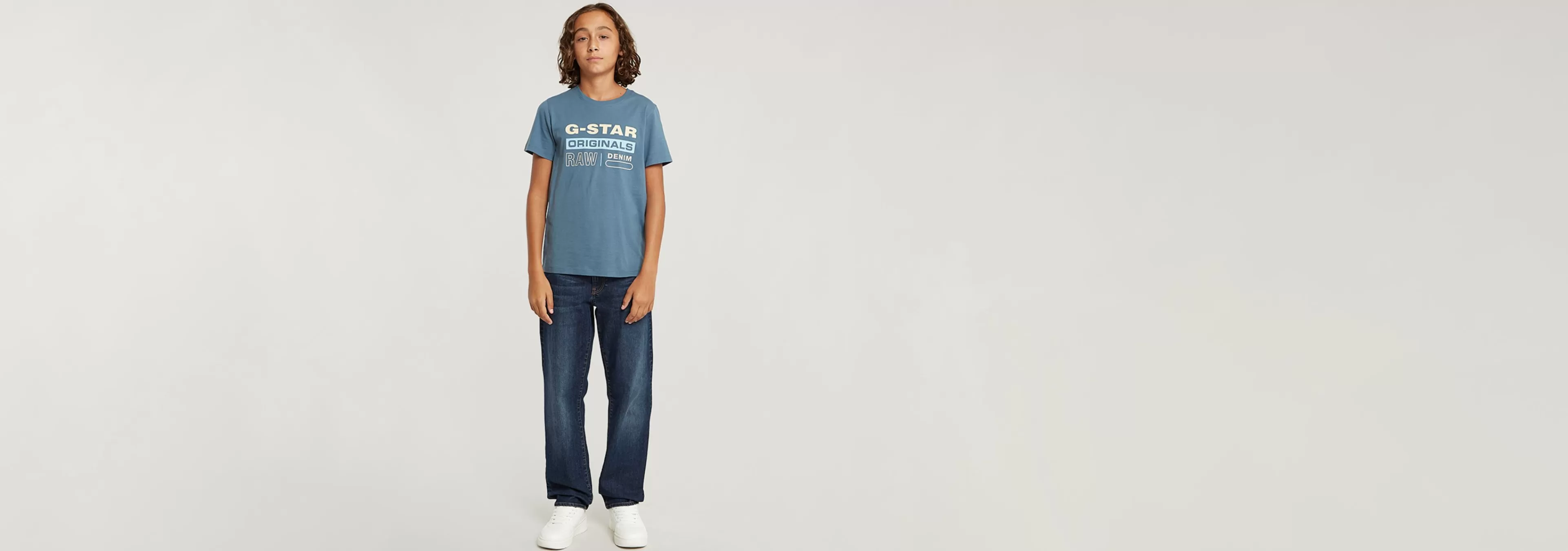 Discount G-Star Kids T-Shirt Regular Originals Logo Avio
