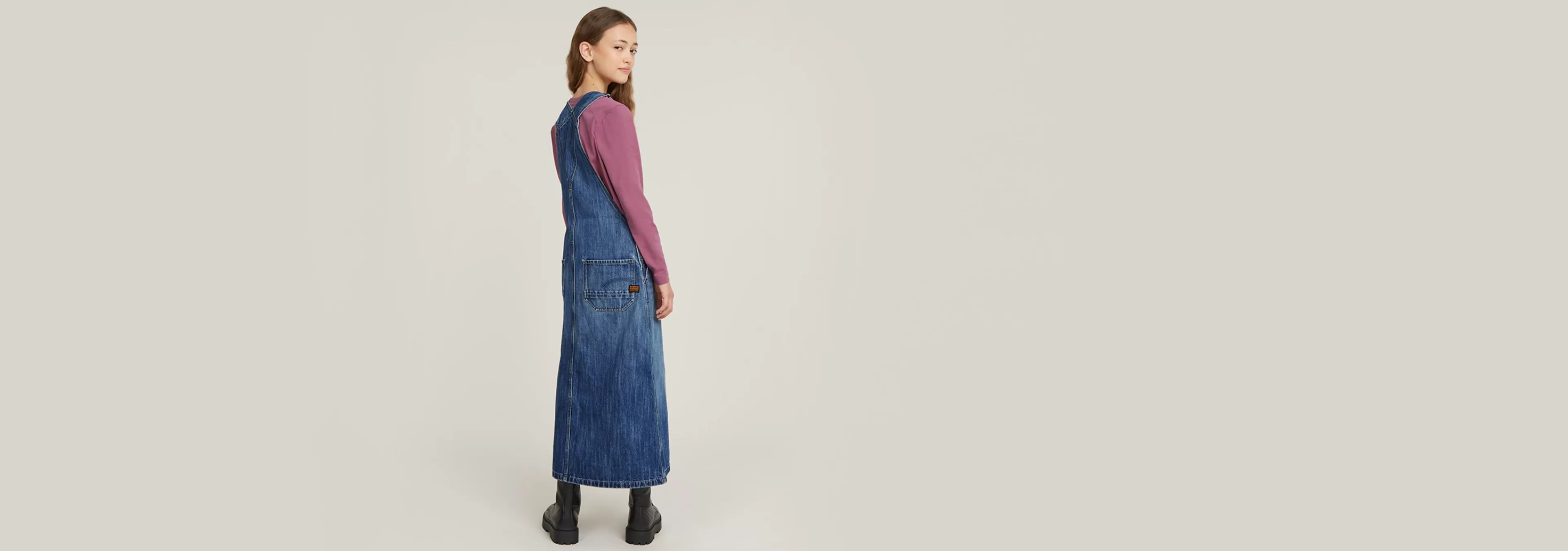 Flash Sale G-Star Kids Tuinbroek Jurk Long faded cliffside blue