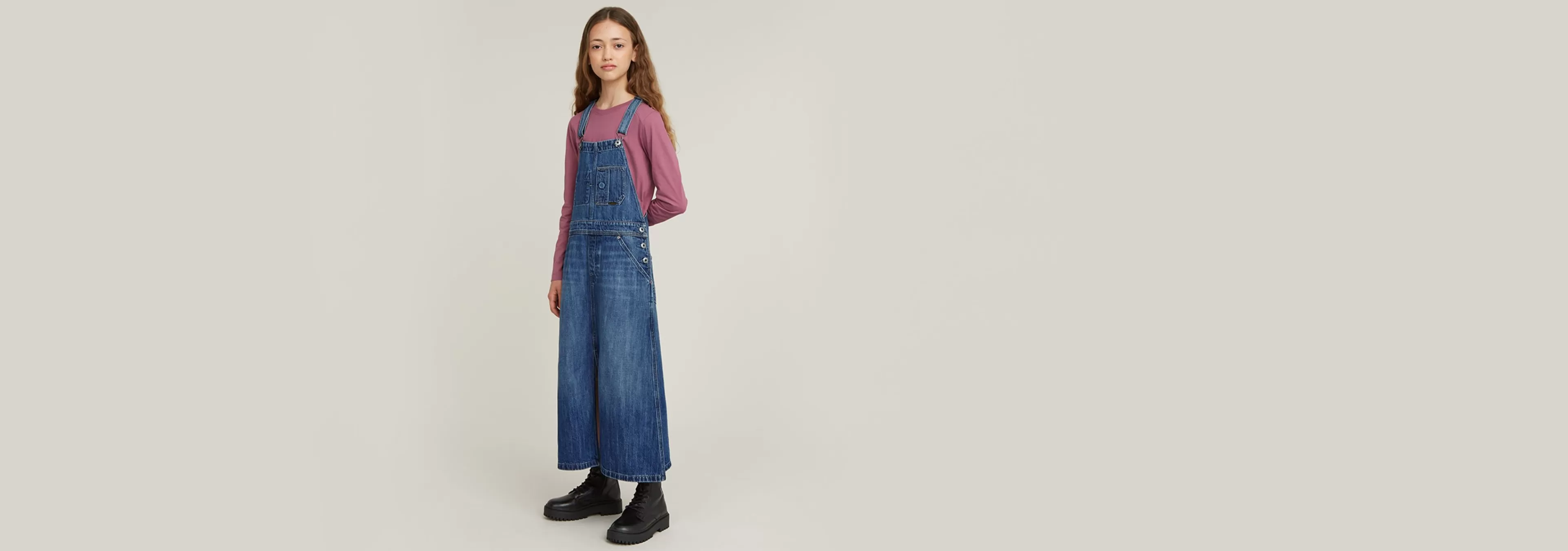 Flash Sale G-Star Kids Tuinbroek Jurk Long faded cliffside blue