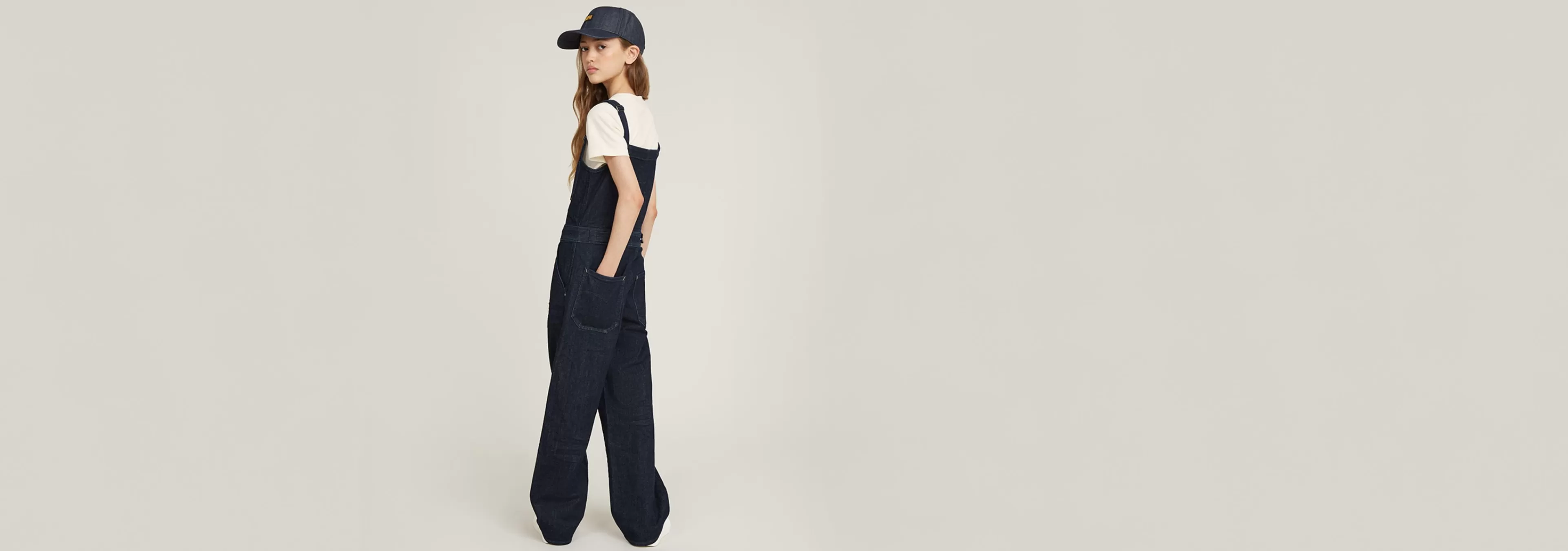 Sale G-Star Kids Tuinbroek Straight Leg Zip rinsed