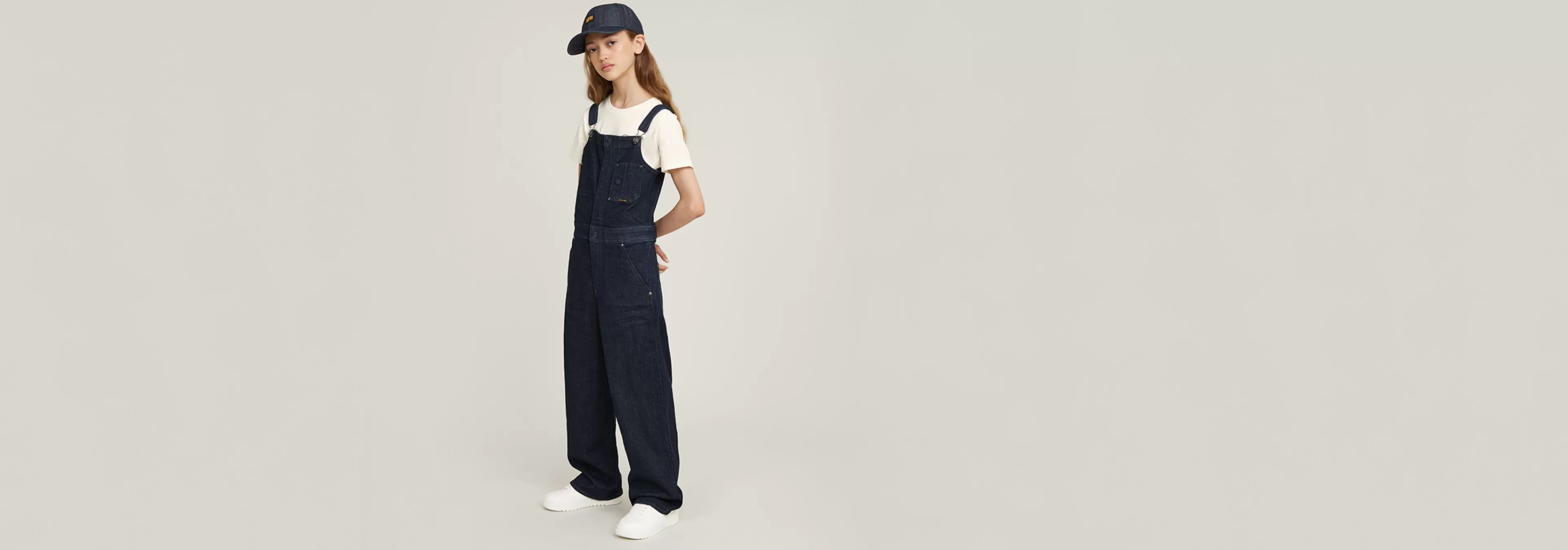 Sale G-Star Kids Tuinbroek Straight Leg Zip rinsed