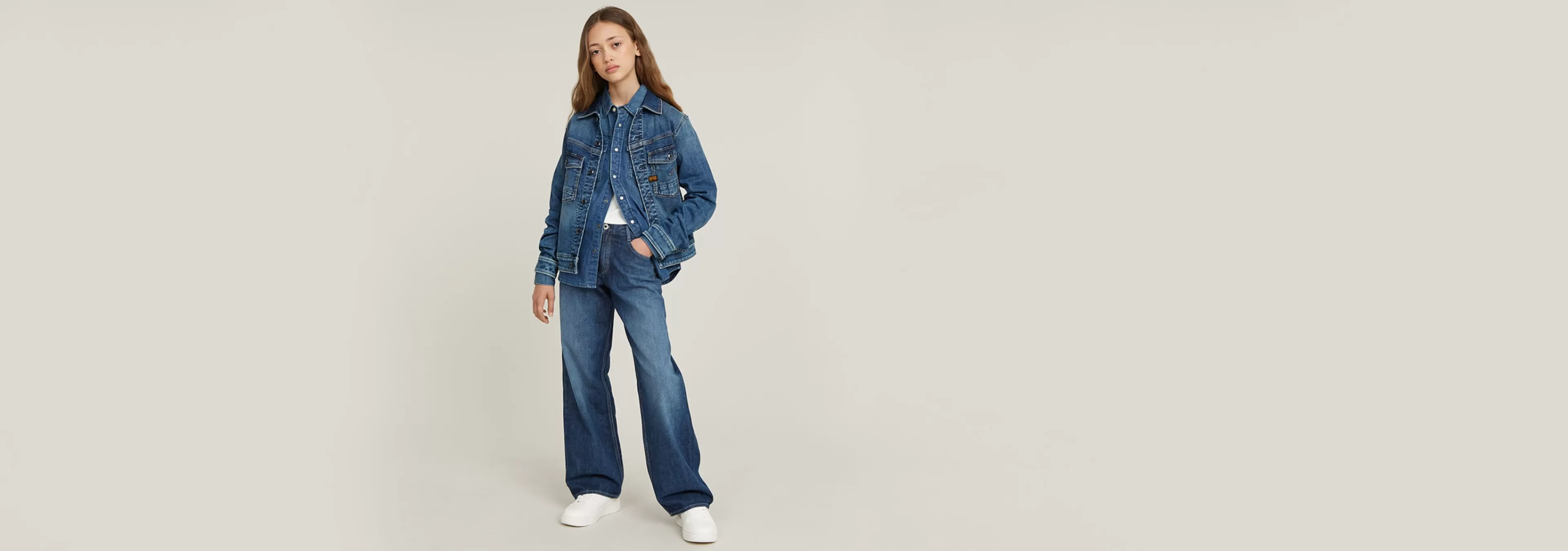Flash Sale G-Star Kids Unisex Dakota Jack faded cascade