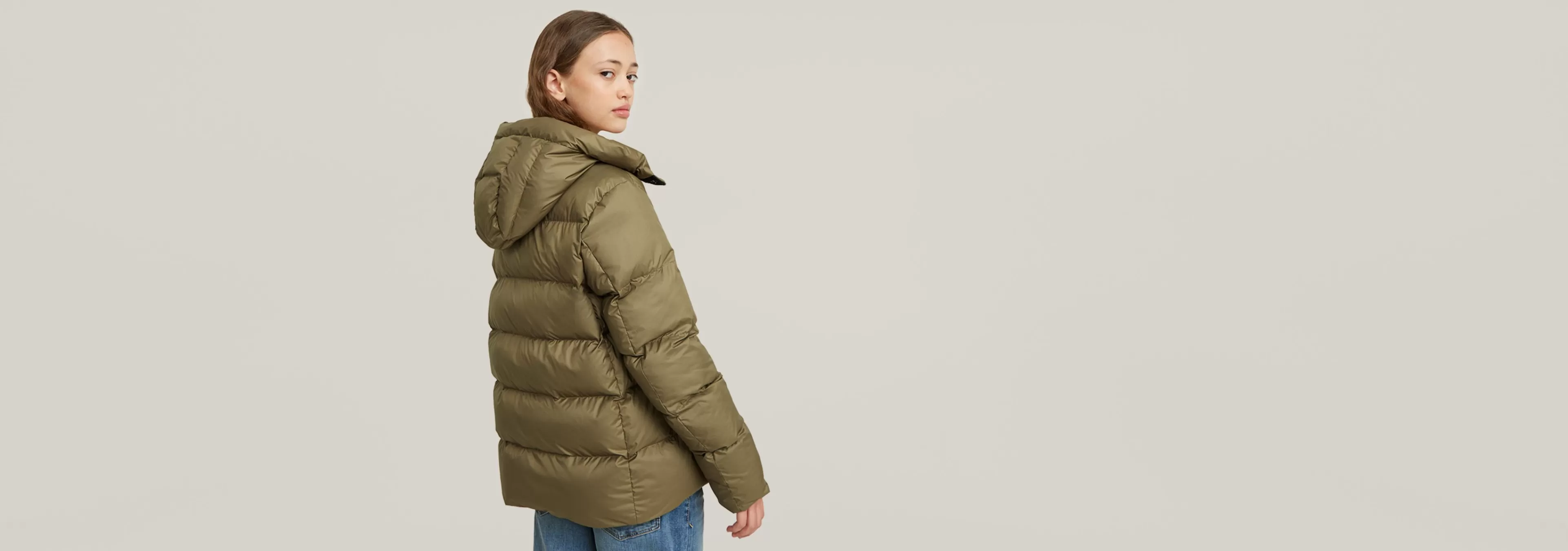 Fashion G-Star Kids Whistler Kort Puffer Jack antic green