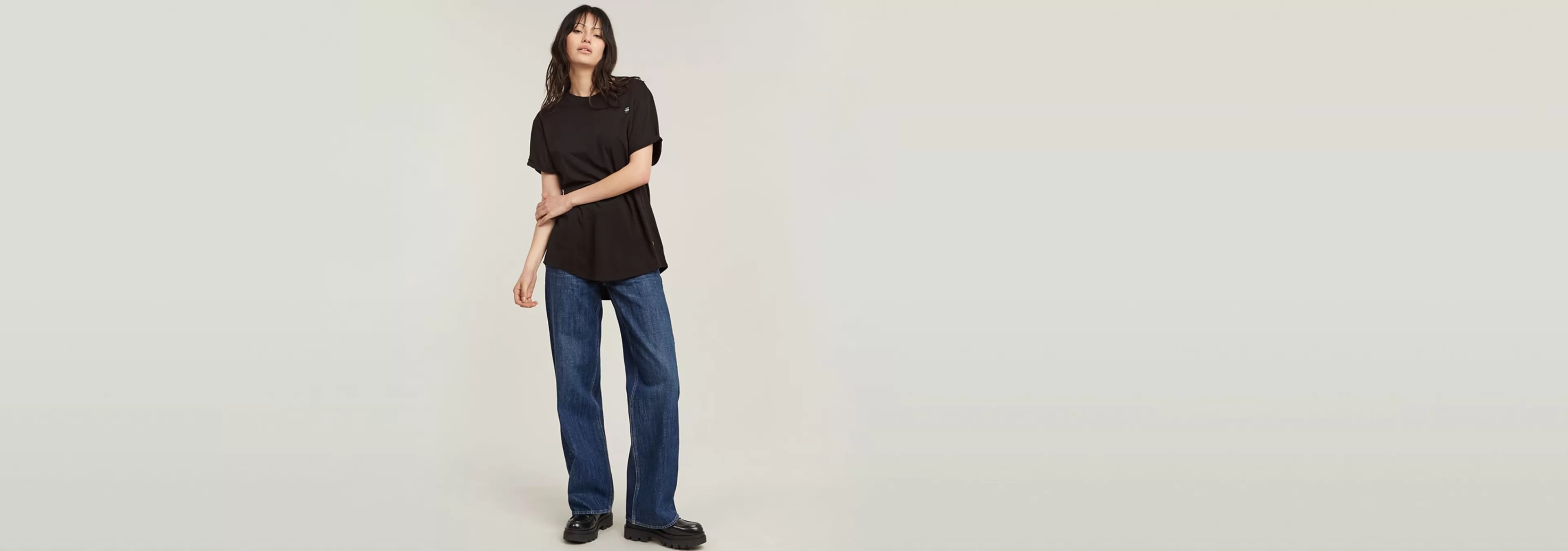 Cheap G-Star Lash Fem Loose Top dark black