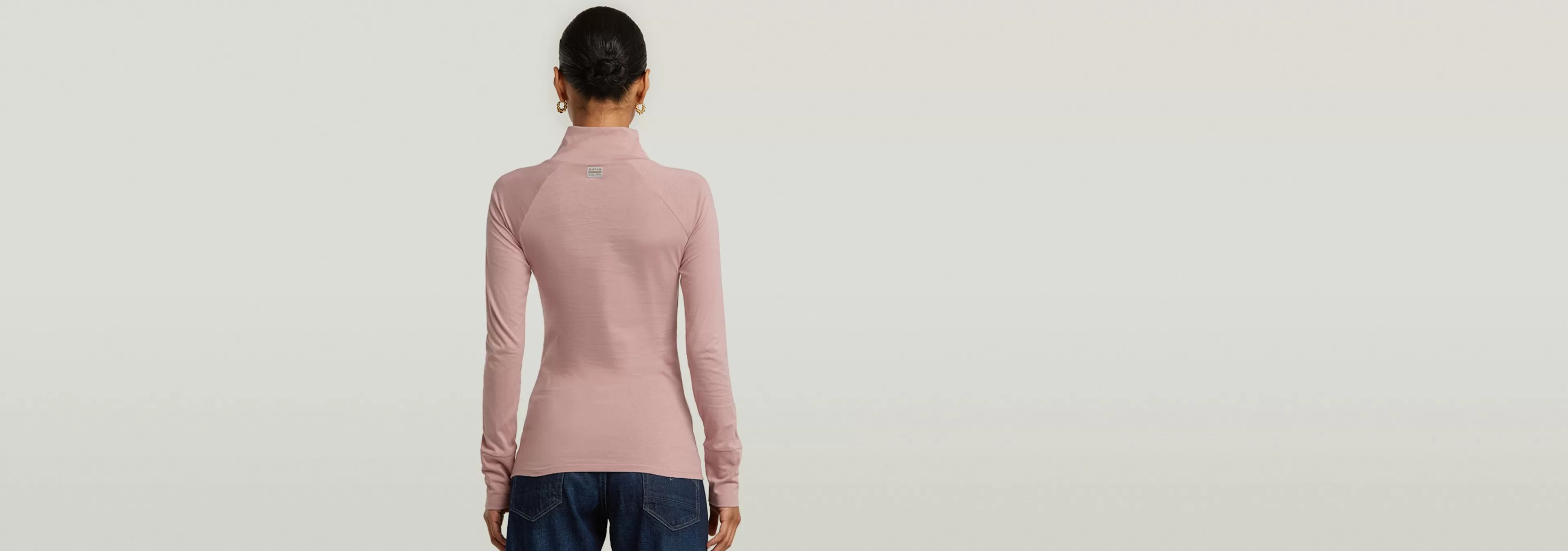 Cheap G-Star Lecite Slim Turtle Neck Top Light Berry Mist