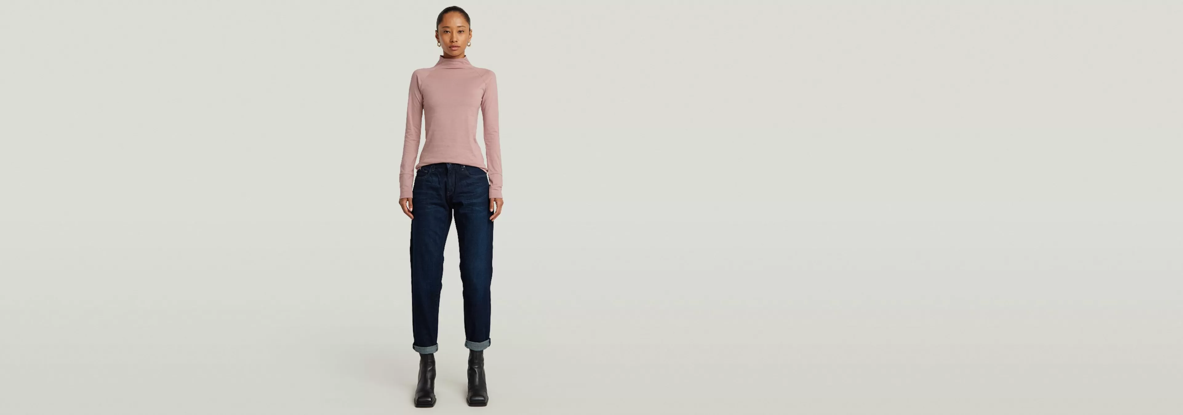 Cheap G-Star Lecite Slim Turtle Neck Top Light Berry Mist