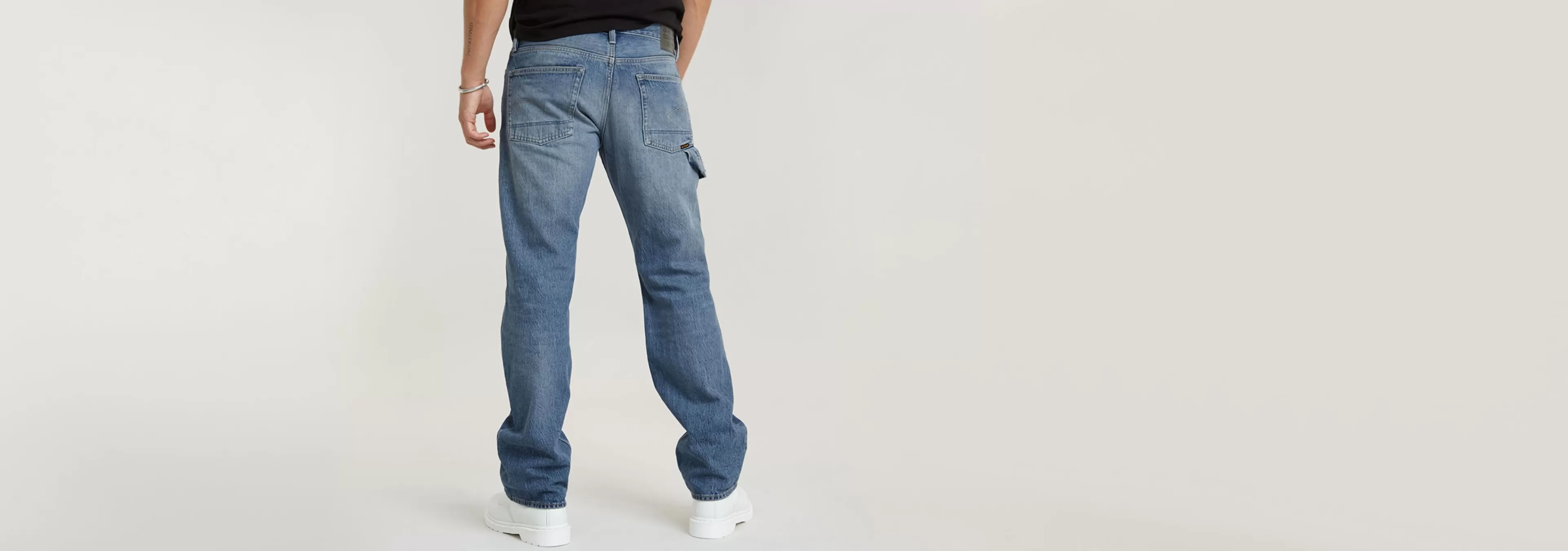Cheap G-Star Lenney Bootcut Jeans sun faded blue donau