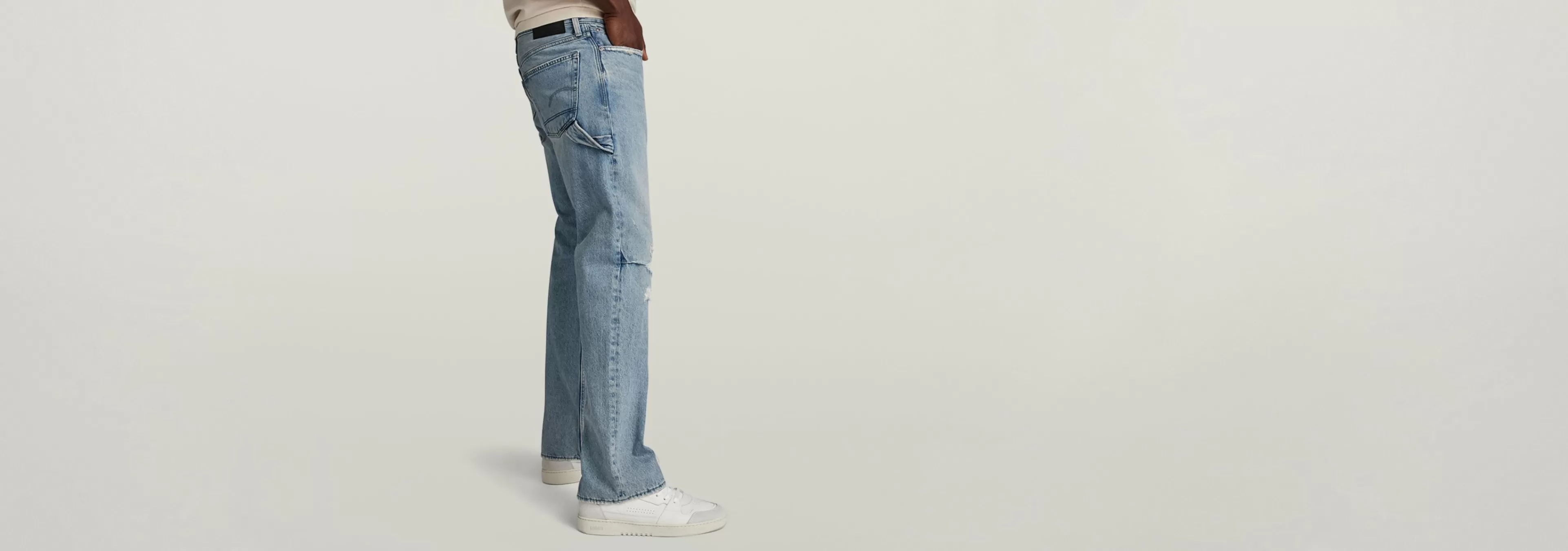 Cheap G-Star Lenney Bootcut Jeans sun faded ripped fogbow