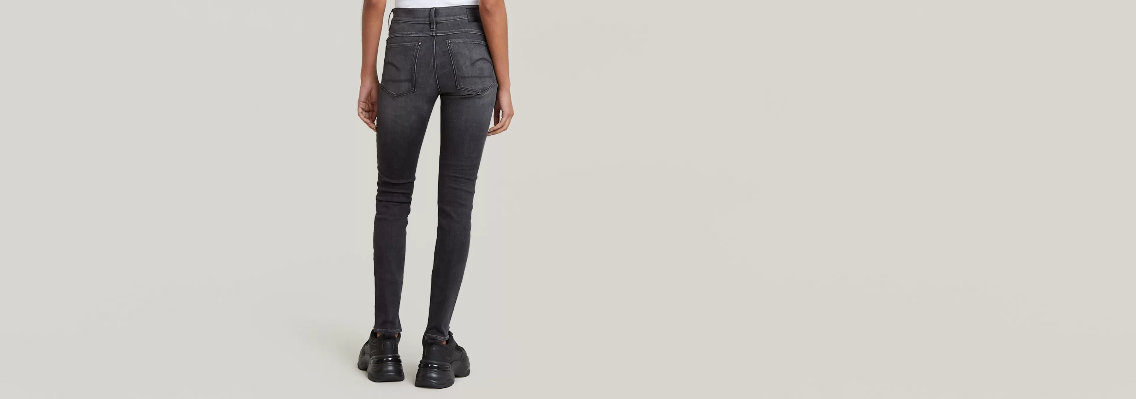 Cheap G-Star Lhana Skinny Jeans faded black magnet