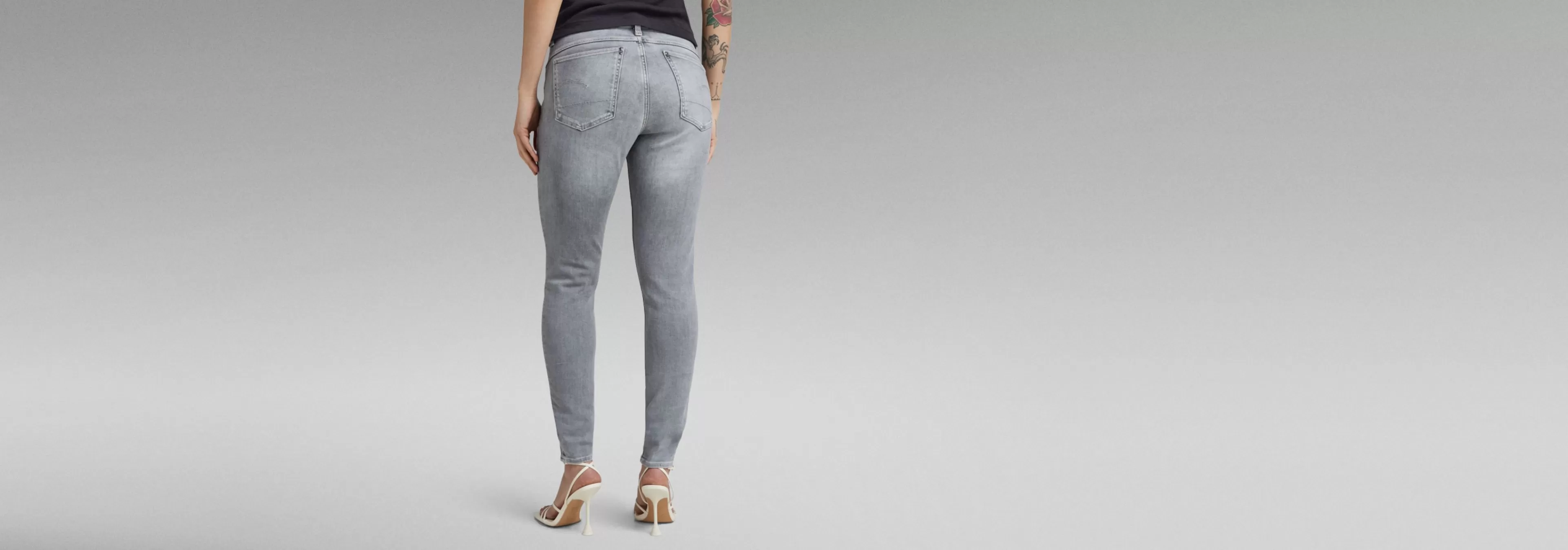 Cheap G-Star Lhana Skinny Jeans sun faded glacier grey