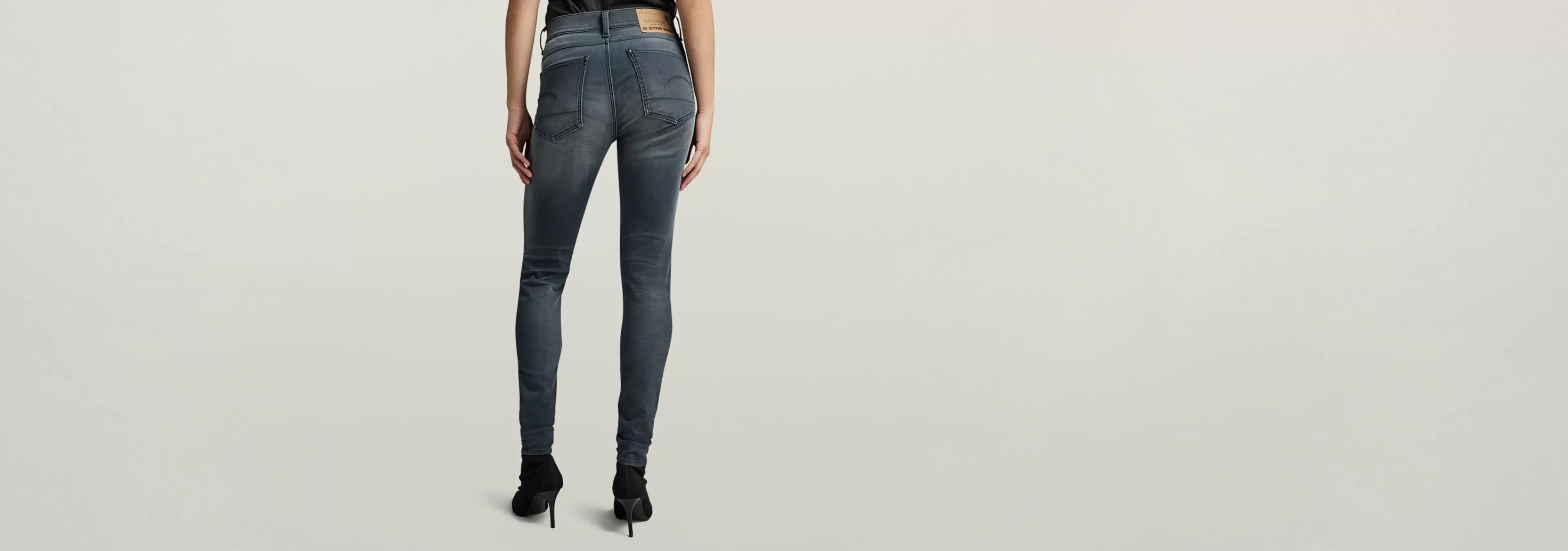 Fashion G-Star Lhana Skinny Jeans Antic Chert Grey