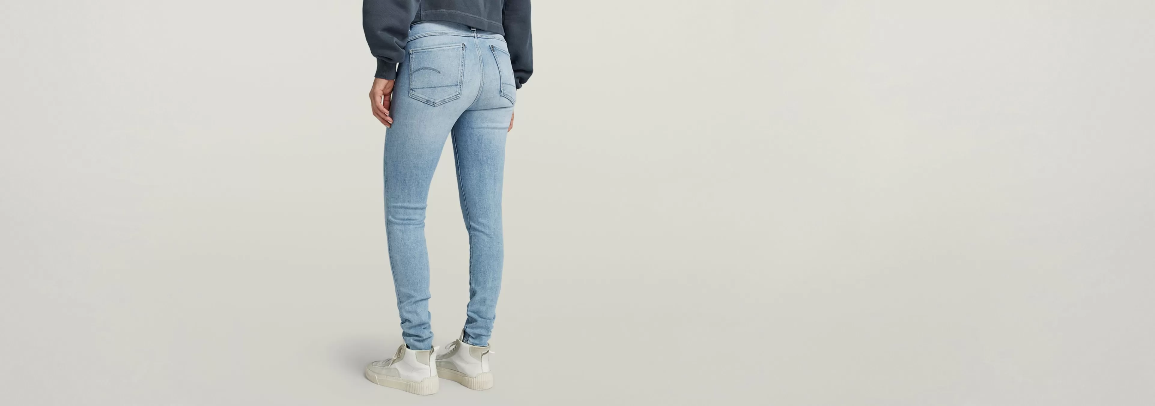 Clearance G-Star Lhana Skinny Jeans sun faded saru blue