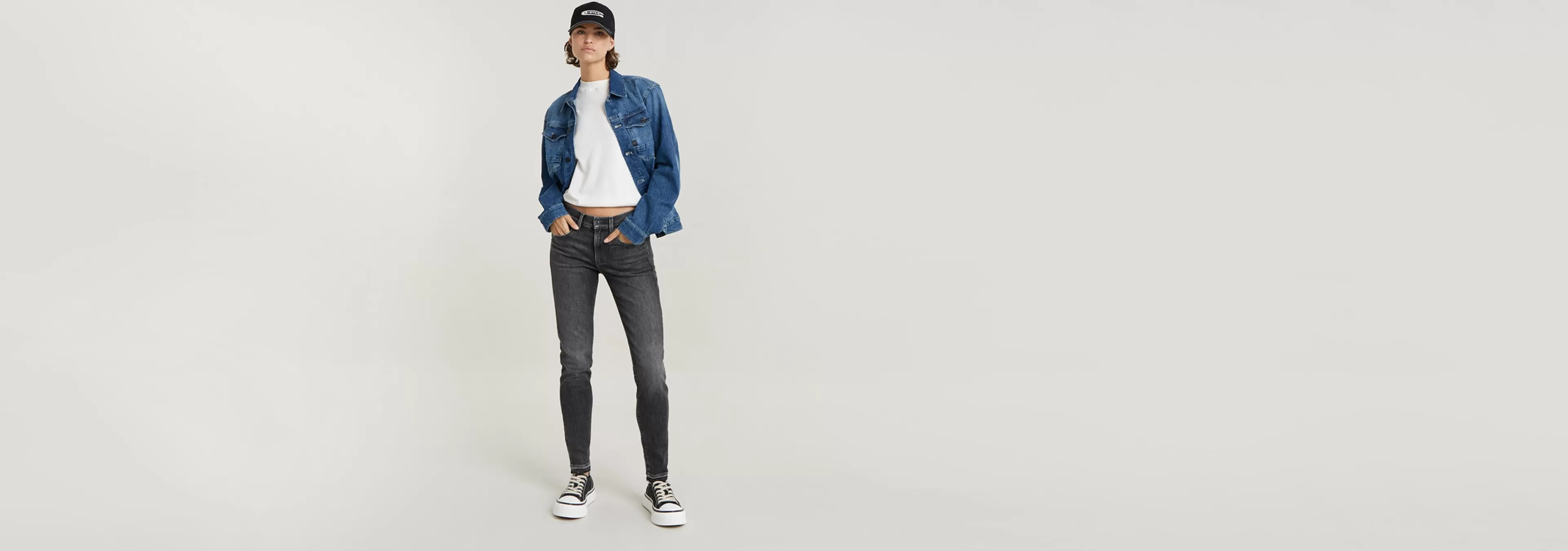 Outlet G-Star Lhana Skinny Jeans faded apollo grey