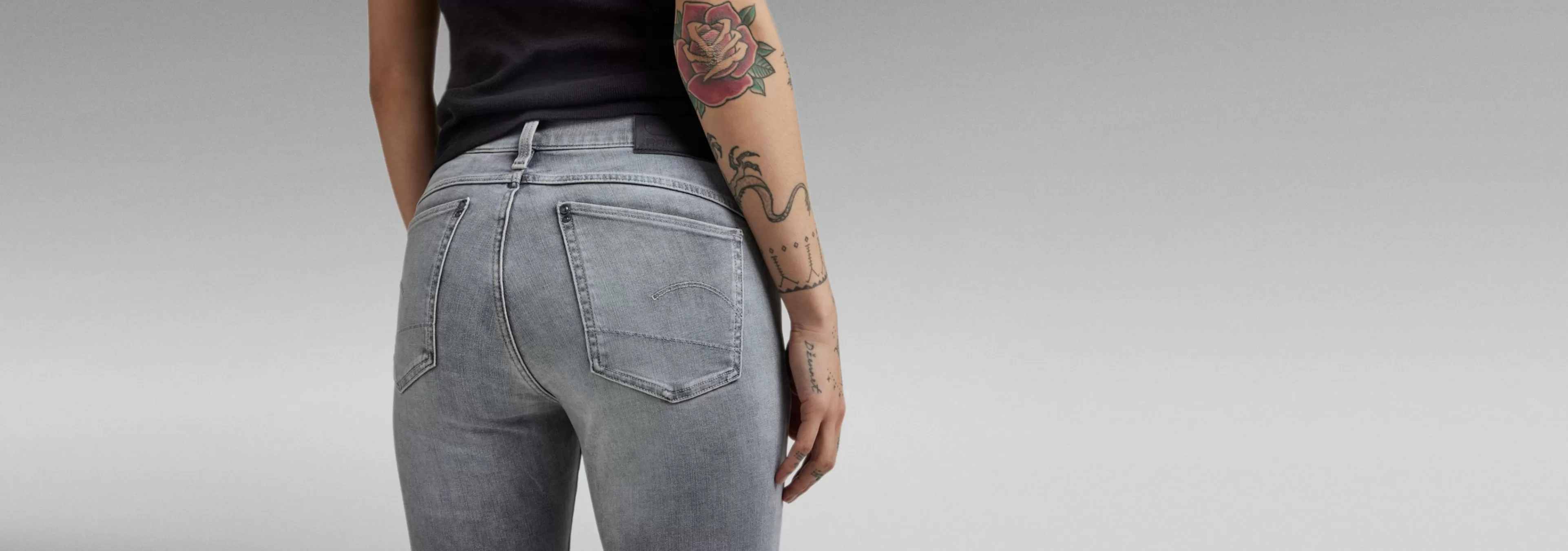 Cheap G-Star Lhana Skinny Jeans sun faded glacier grey