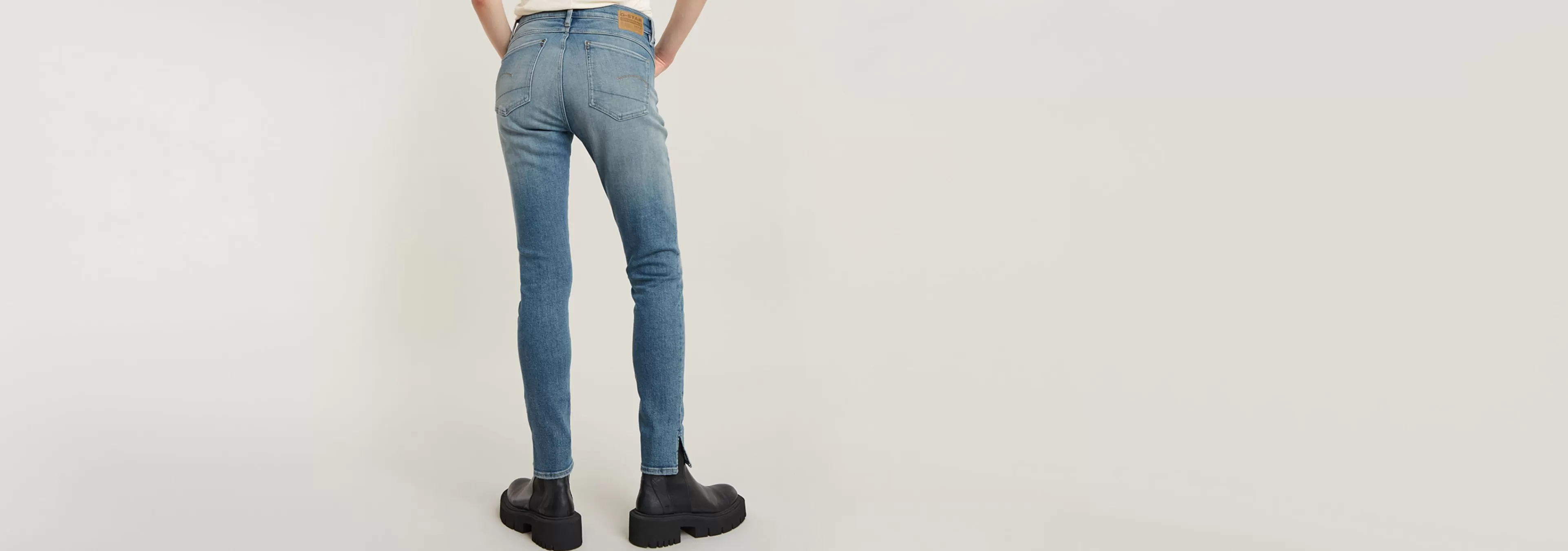 Sale G-Star Lhana Skinny Split Jeans sun faded biscay blue