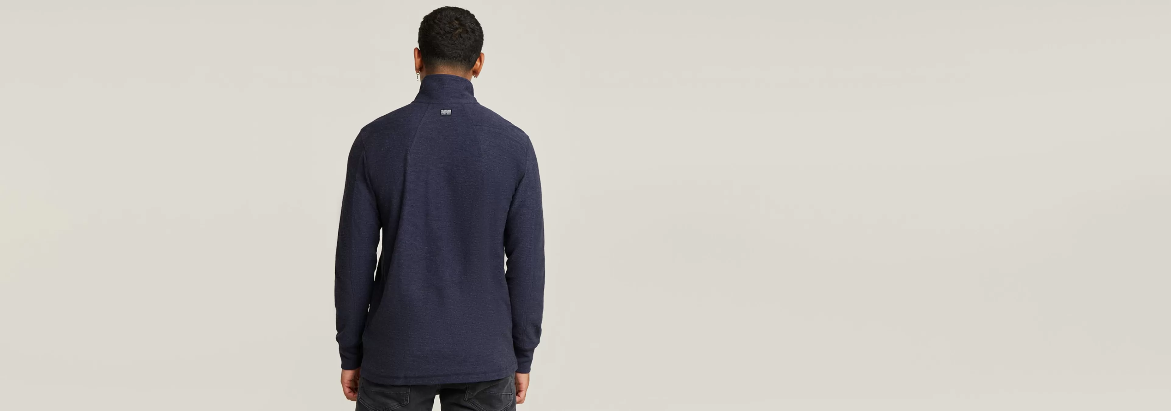 Store G-Star Lichtgewicht Sweater Astro Half Zip Servant Blue Heather