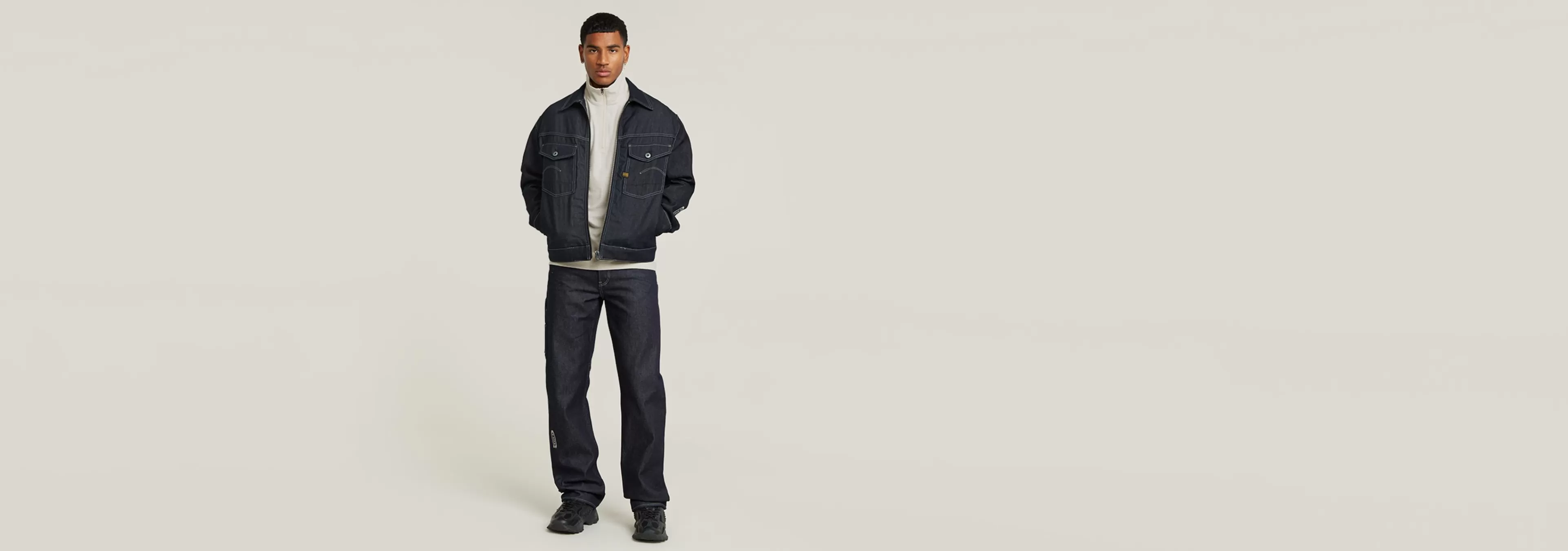 Sale G-Star Lightweight Astro Half Zip Sweater whitebait heather