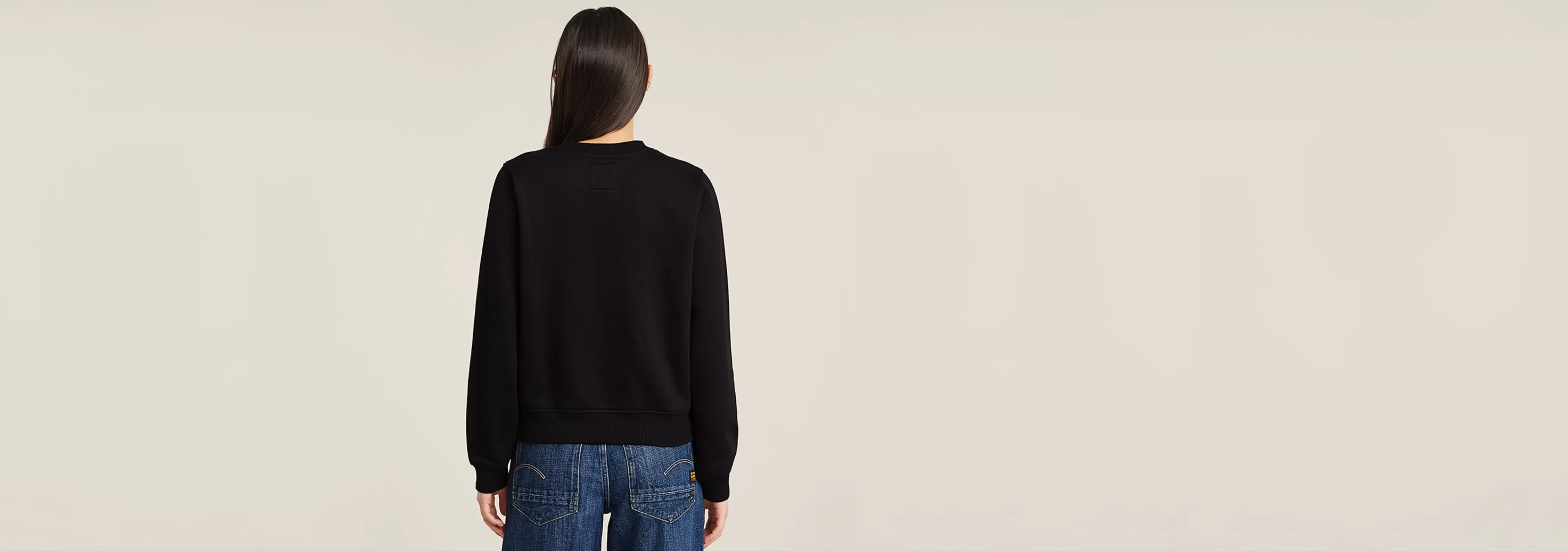 New G-Star Logo Crew Sweater dark black