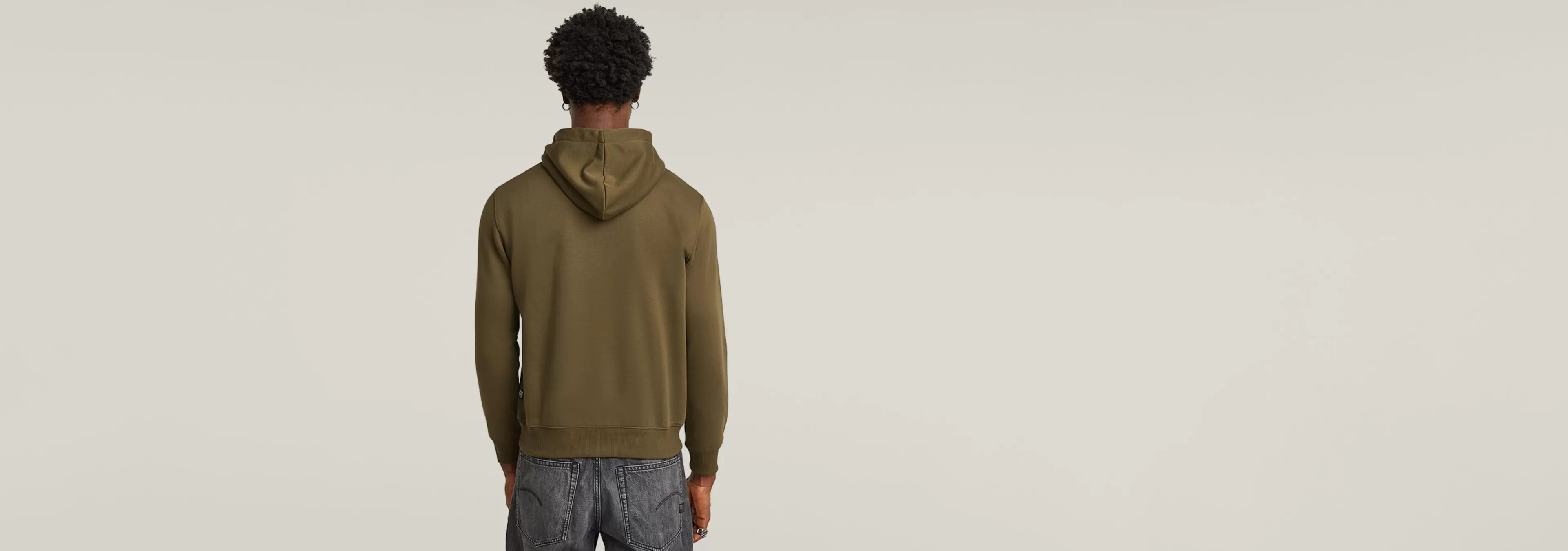 Cheap G-Star Logo Hoodie dark olive