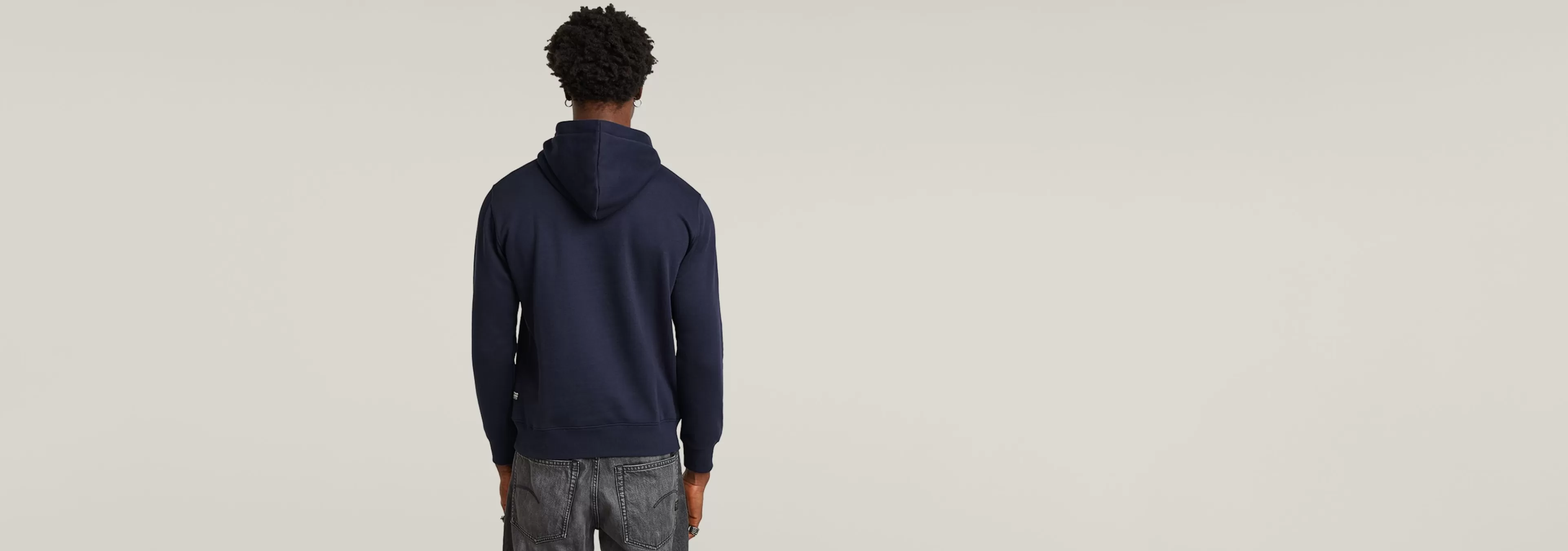 New G-Star Logo Hoodie sartho blue