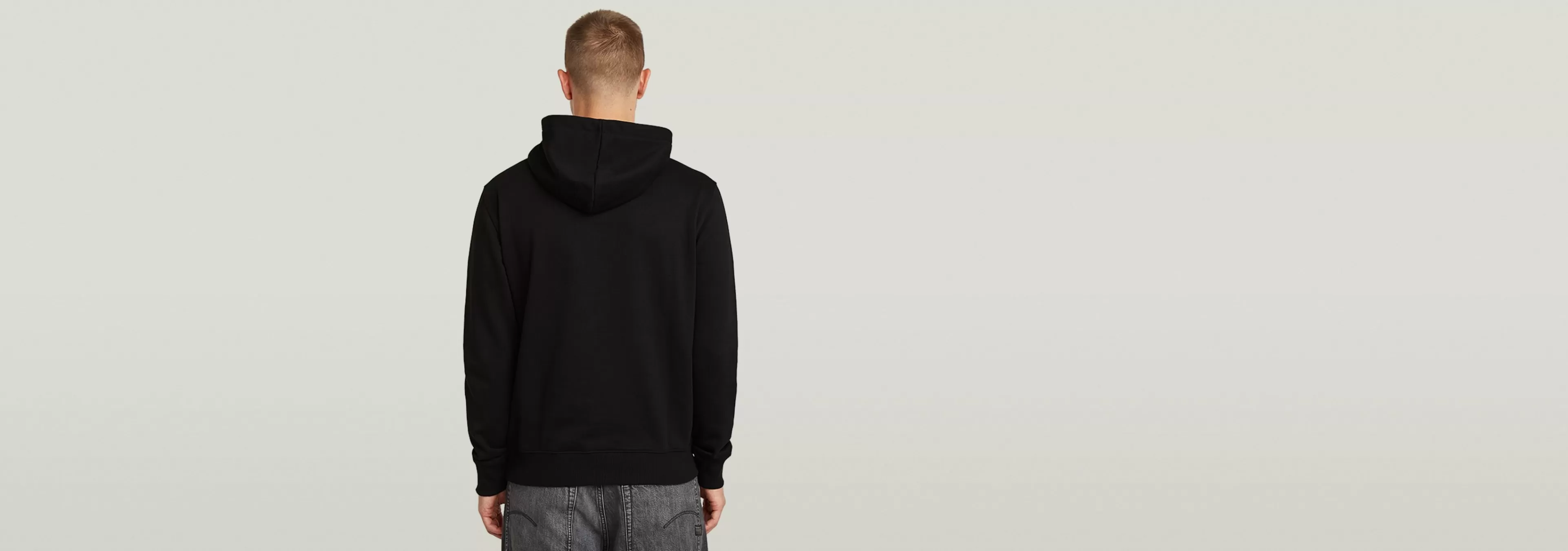 Best Sale G-Star Logo Hoodie dark black