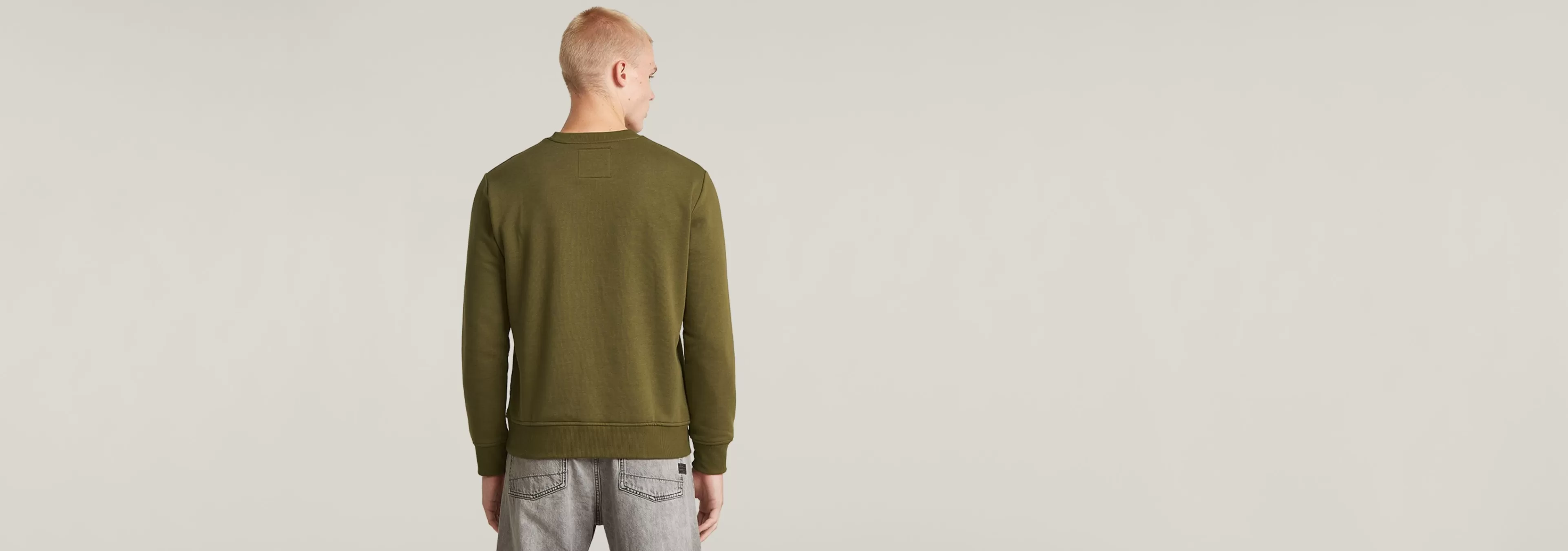 Discount G-Star Logo Sweater dark olive