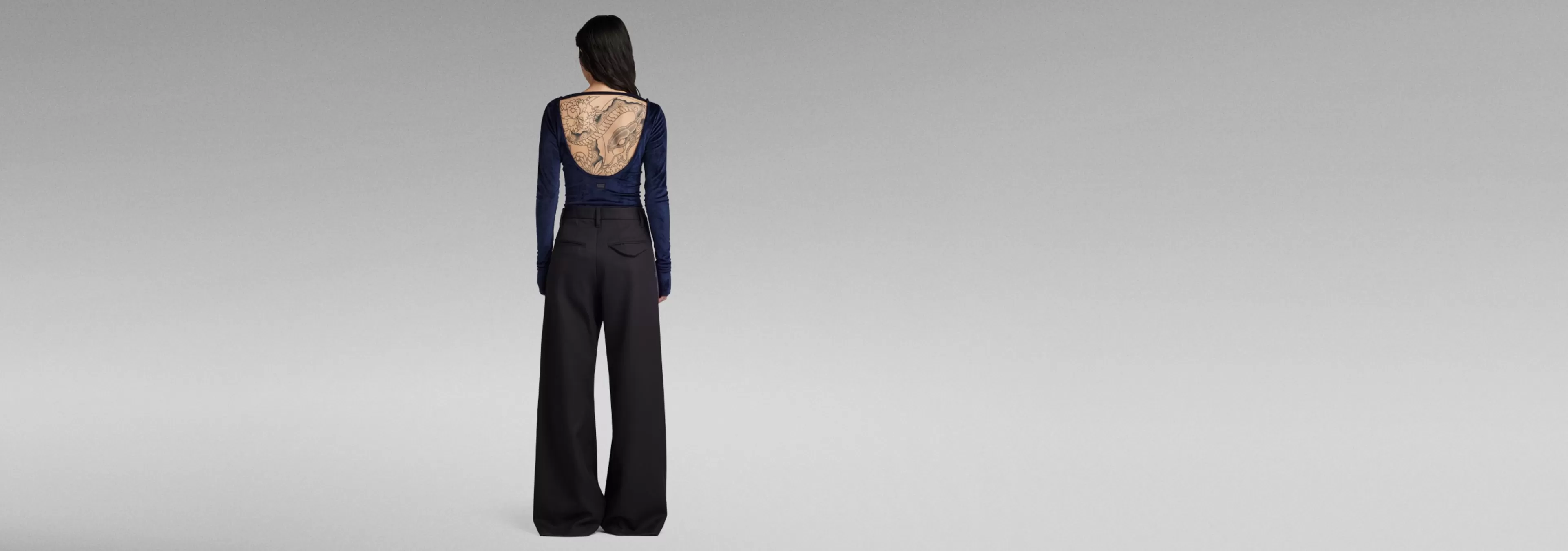 Store G-Star Loose Pleated Holiday Broek dark black