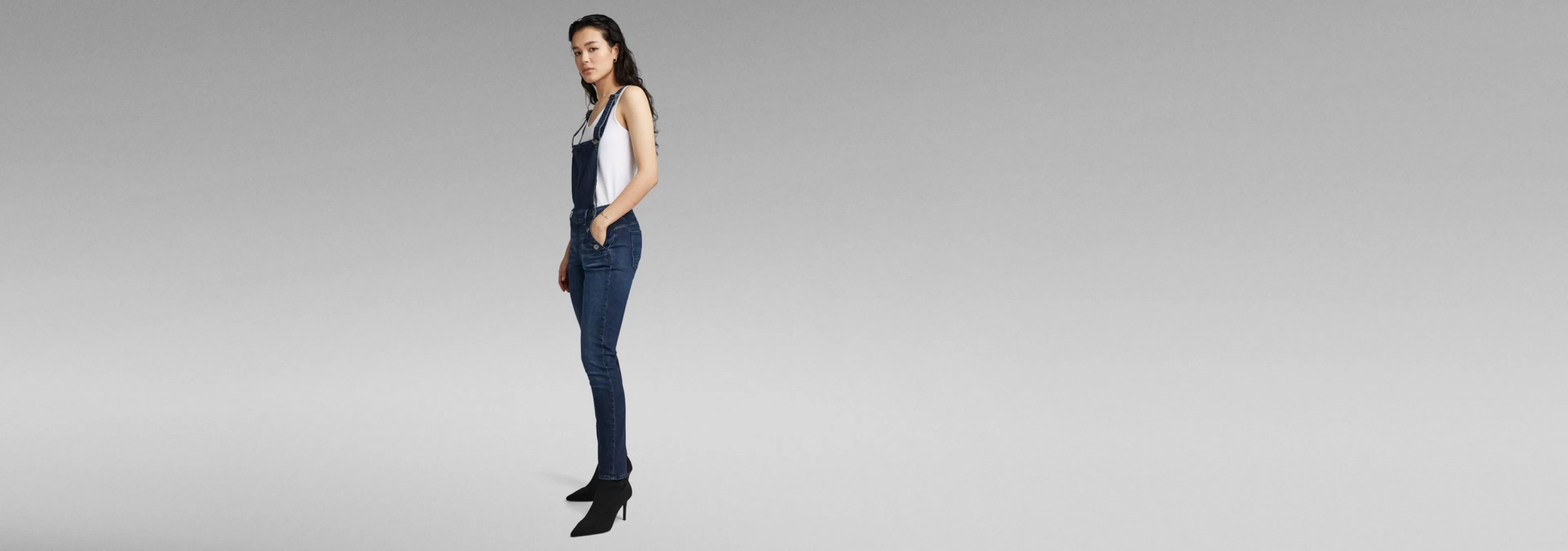 Store G-Star Lynn High Slim Navy Overal medium aged