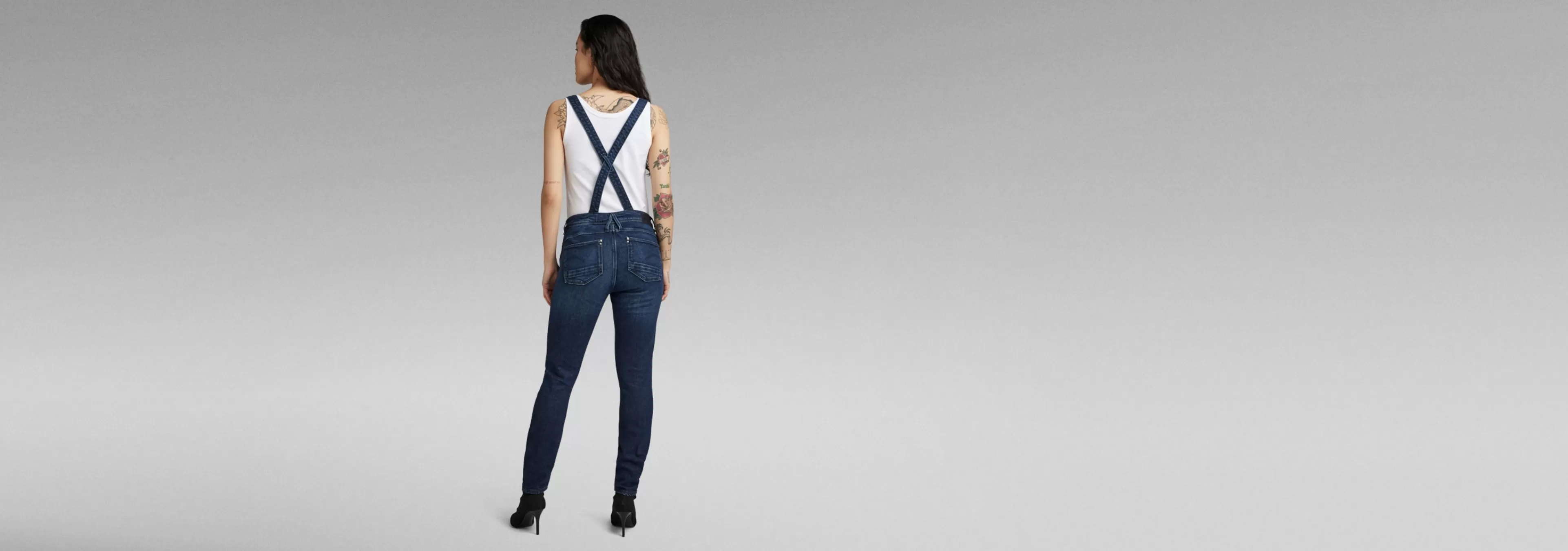 Store G-Star Lynn High Slim Navy Overal medium aged