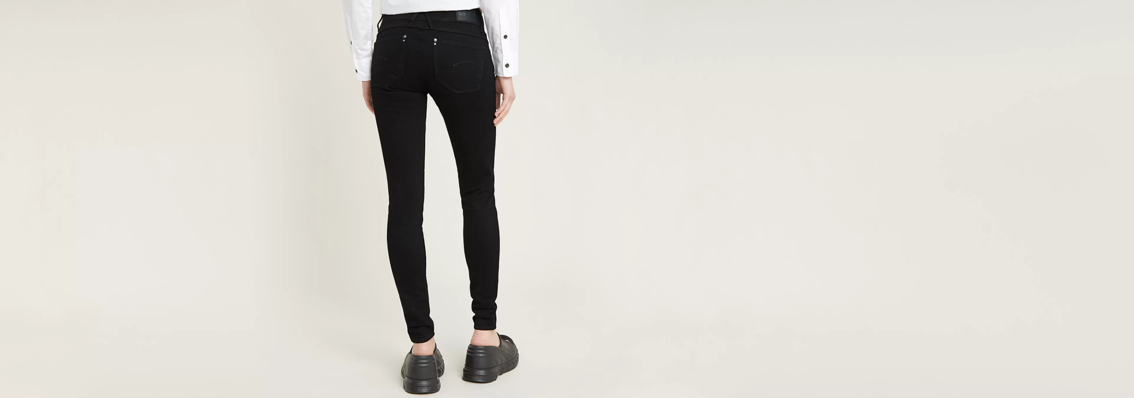Store G-Star Lynn Mid Skinny Jeans pitch black
